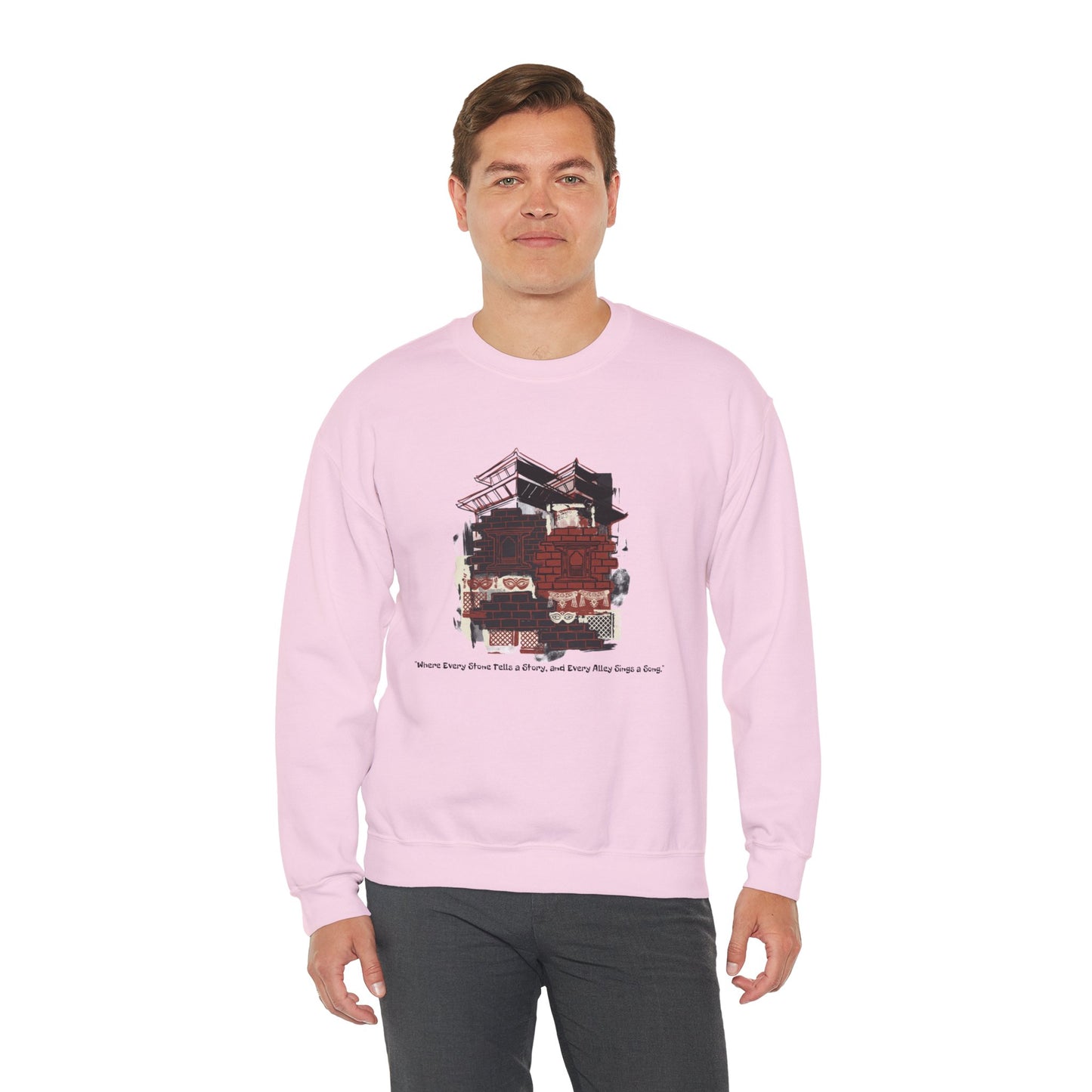 Crewneck Sweatshirt — Vintage Camper Roadtrip Illustration ("Where's Every Place I’ve Been, and Every Place I’m Going")