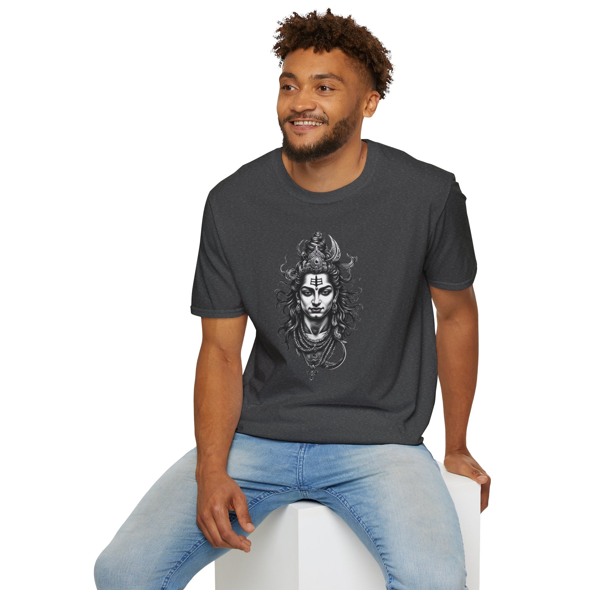 Shiva Portrait T‑Shirt — Hindu Deity Graphic Tee (Meditation, Yoga & Spiritual Wear)