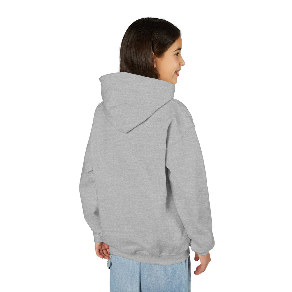 Youth Hoodie — 'Grow Slow, Go Through' Floral Motivational Hooded Sweatshirt