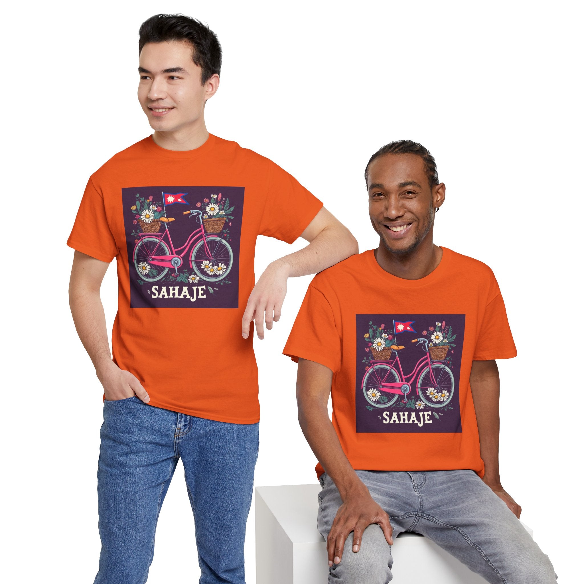 Sahaje Floral Bicycle T‑Shirt