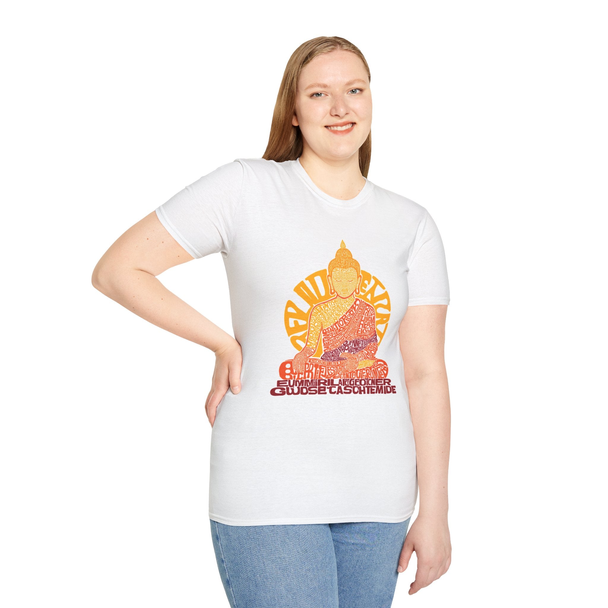 Buddha Graphic Tee — Retro Sun Meditation Shirt