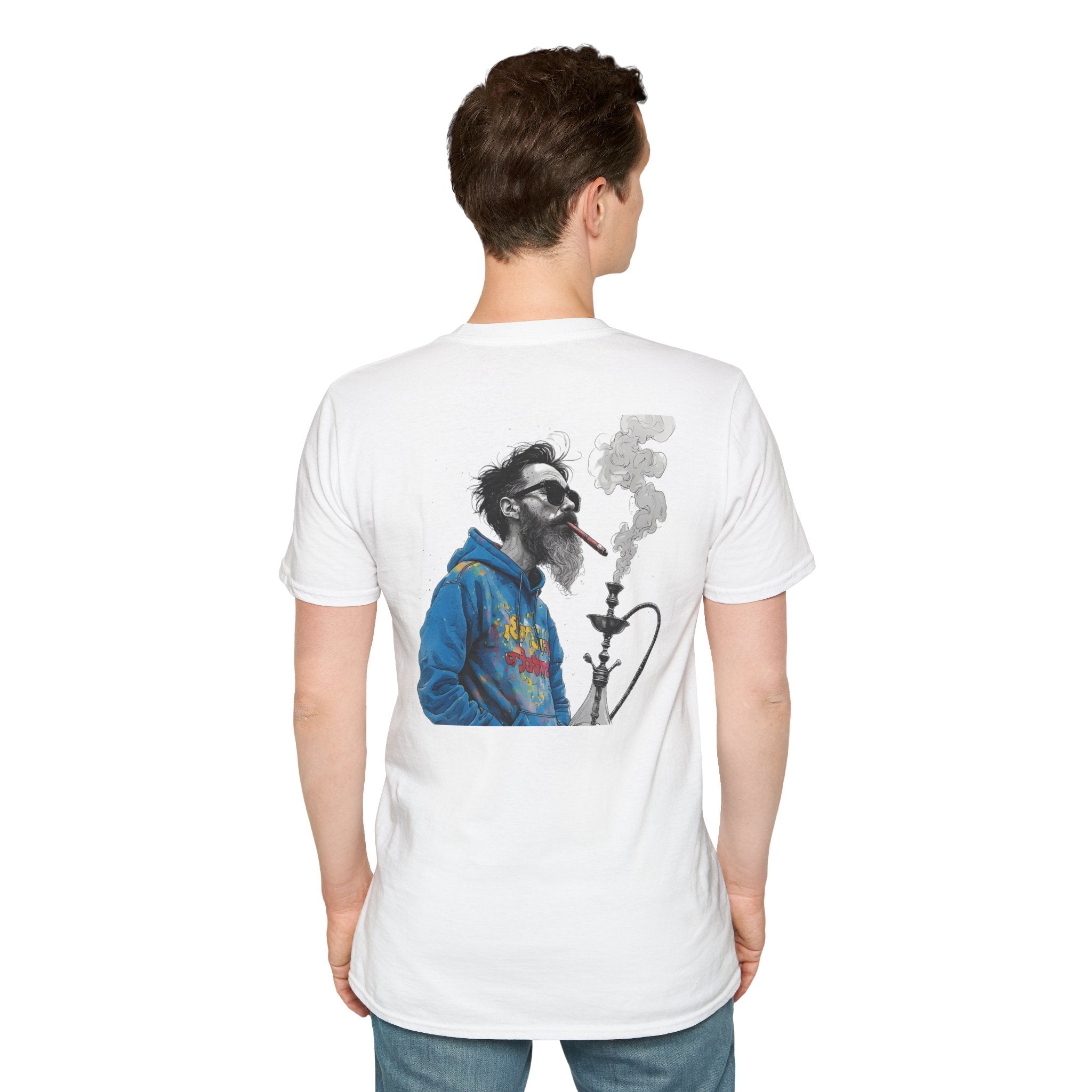 Hookah Beard Graphic T-Shirt — Chill Vape Lounge Vibe