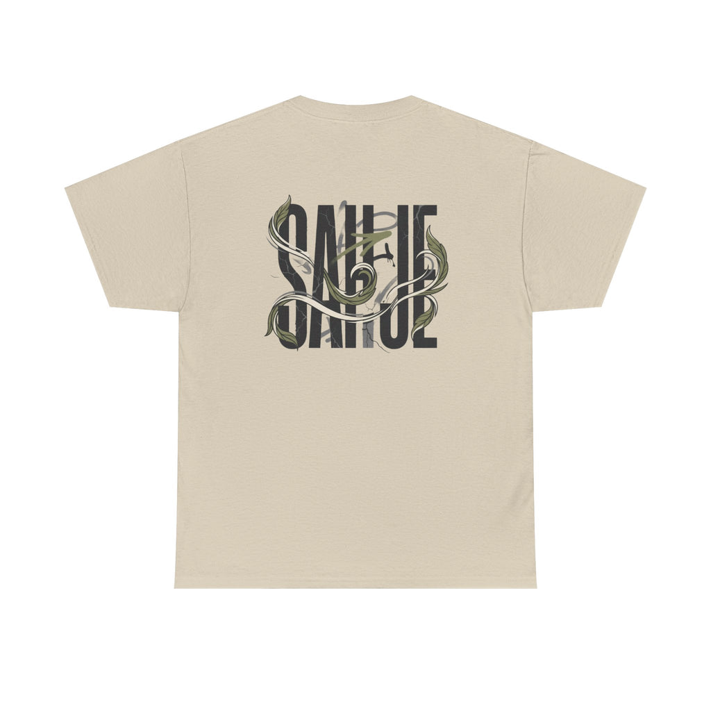 Graphic Tee — 'Savage' Typography with Snake Accent