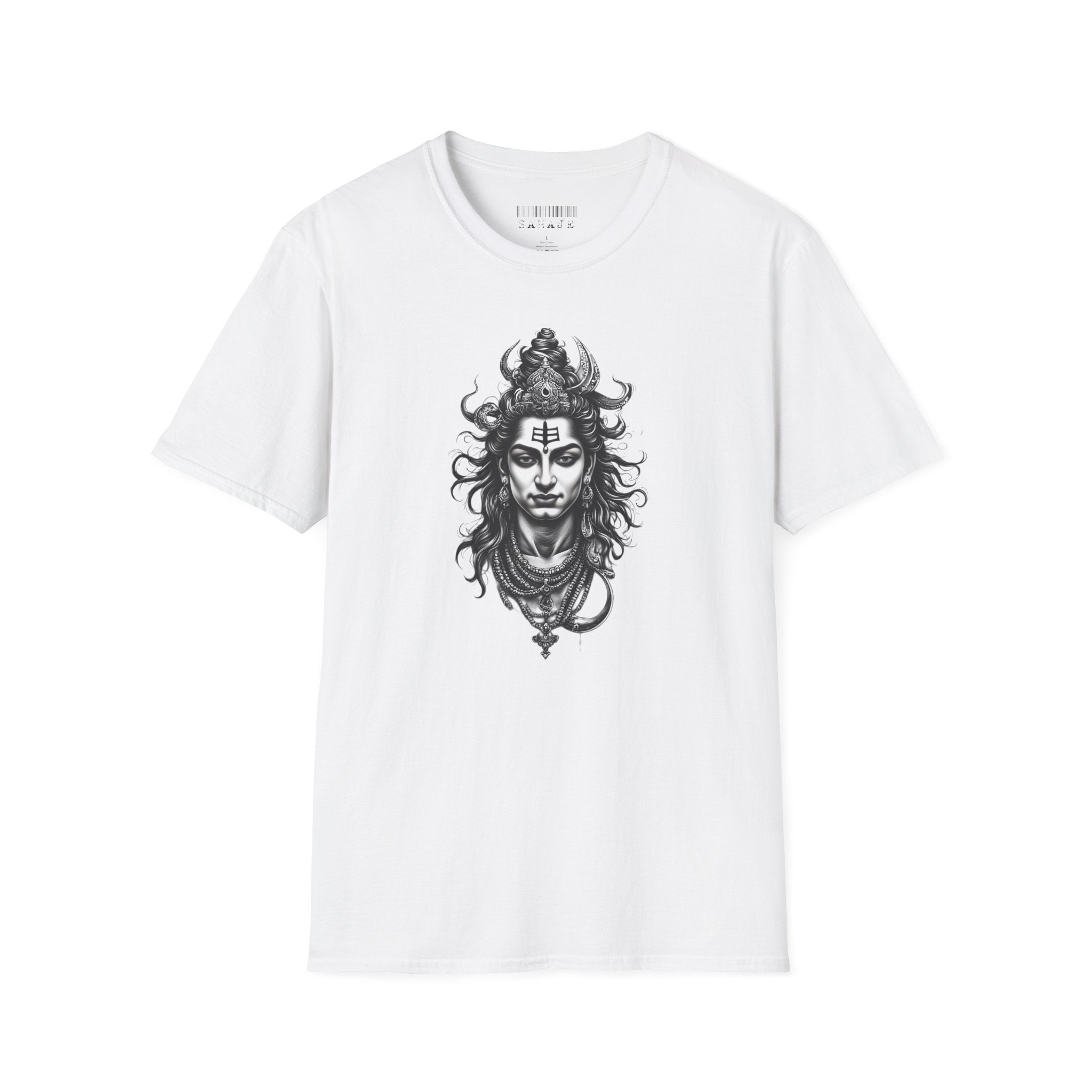Shiva Portrait T‑Shirt — Hindu Deity Graphic Tee (Meditation, Yoga & Spiritual Wear)