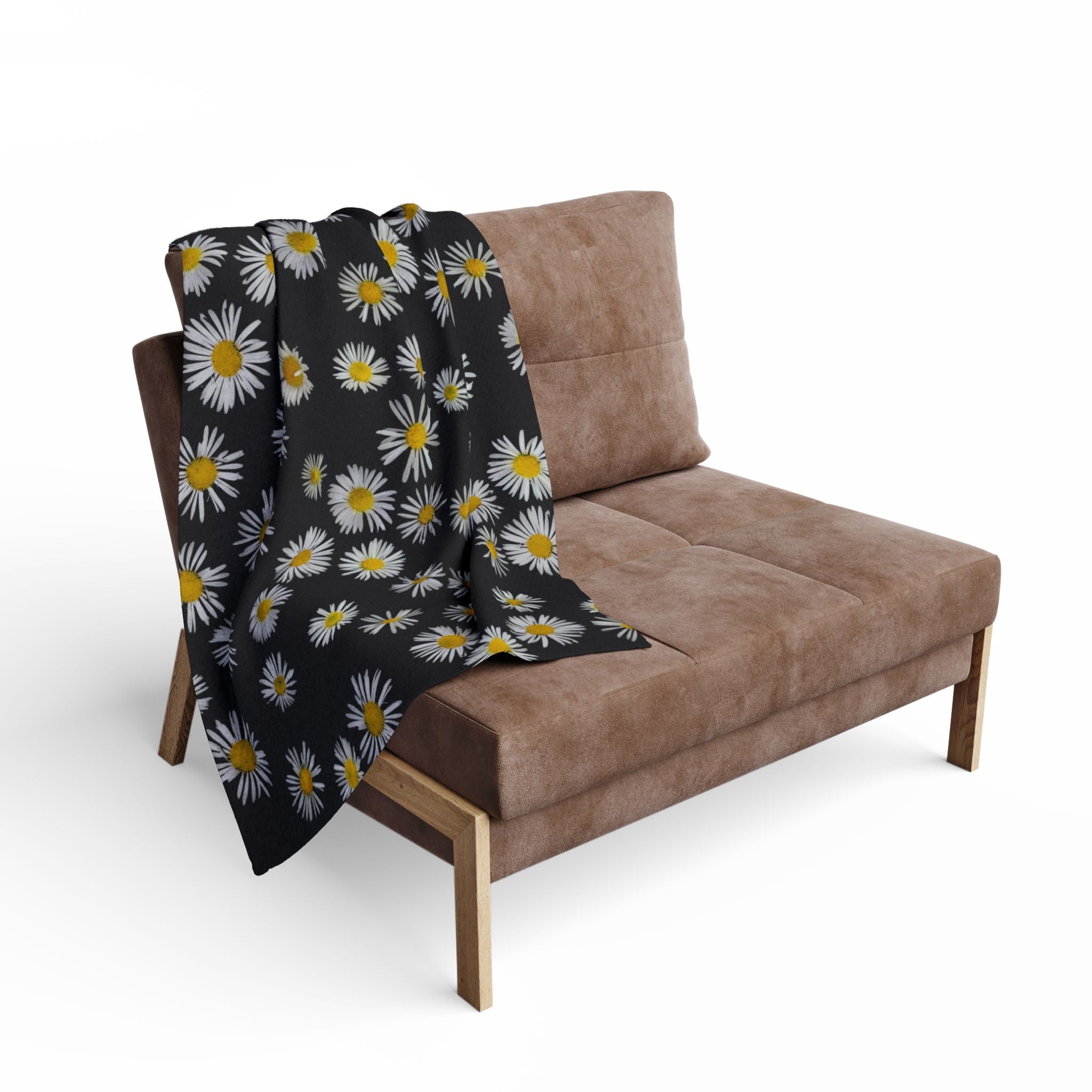Daisy Scatter Arctic Fleece Blanket — Cozy Floral Throw