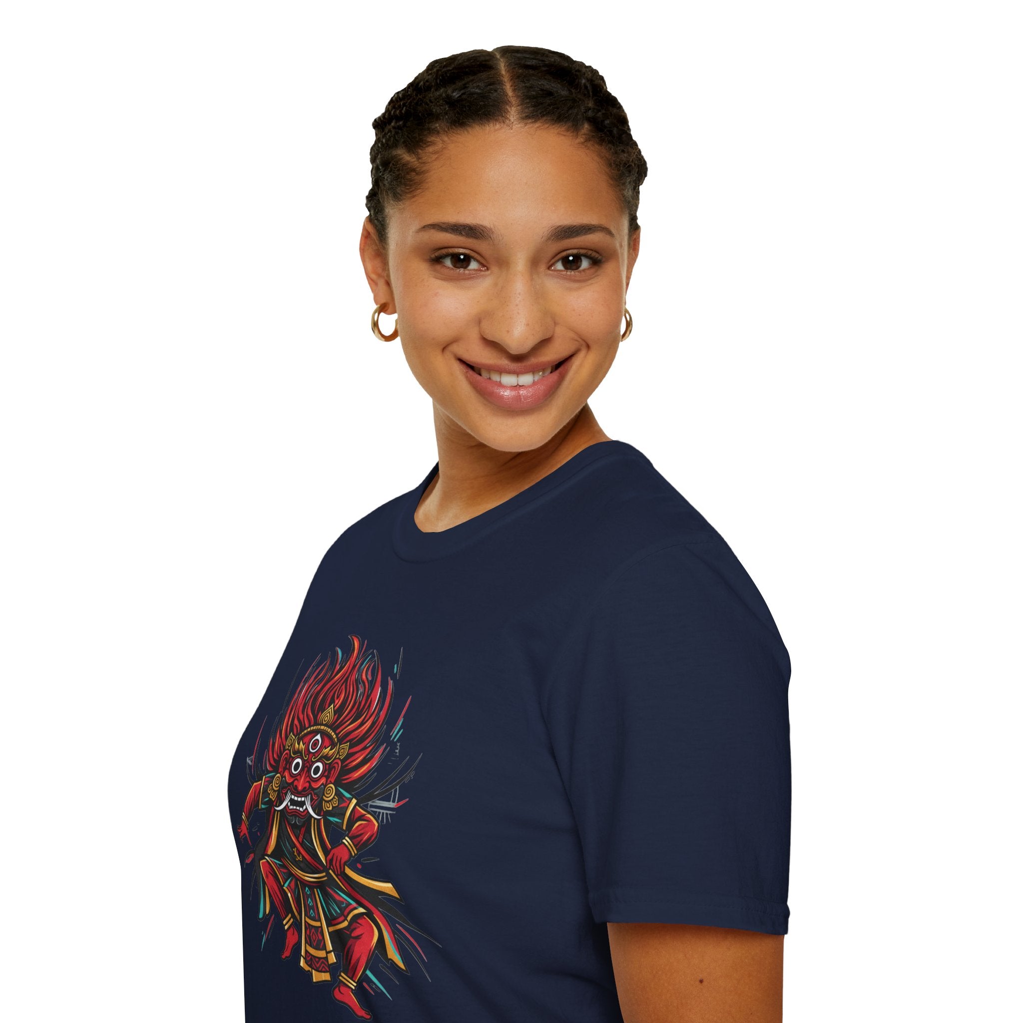 Balinese Barong Dance T-Shirt — Traditional Mythic Mask Graphic Tee