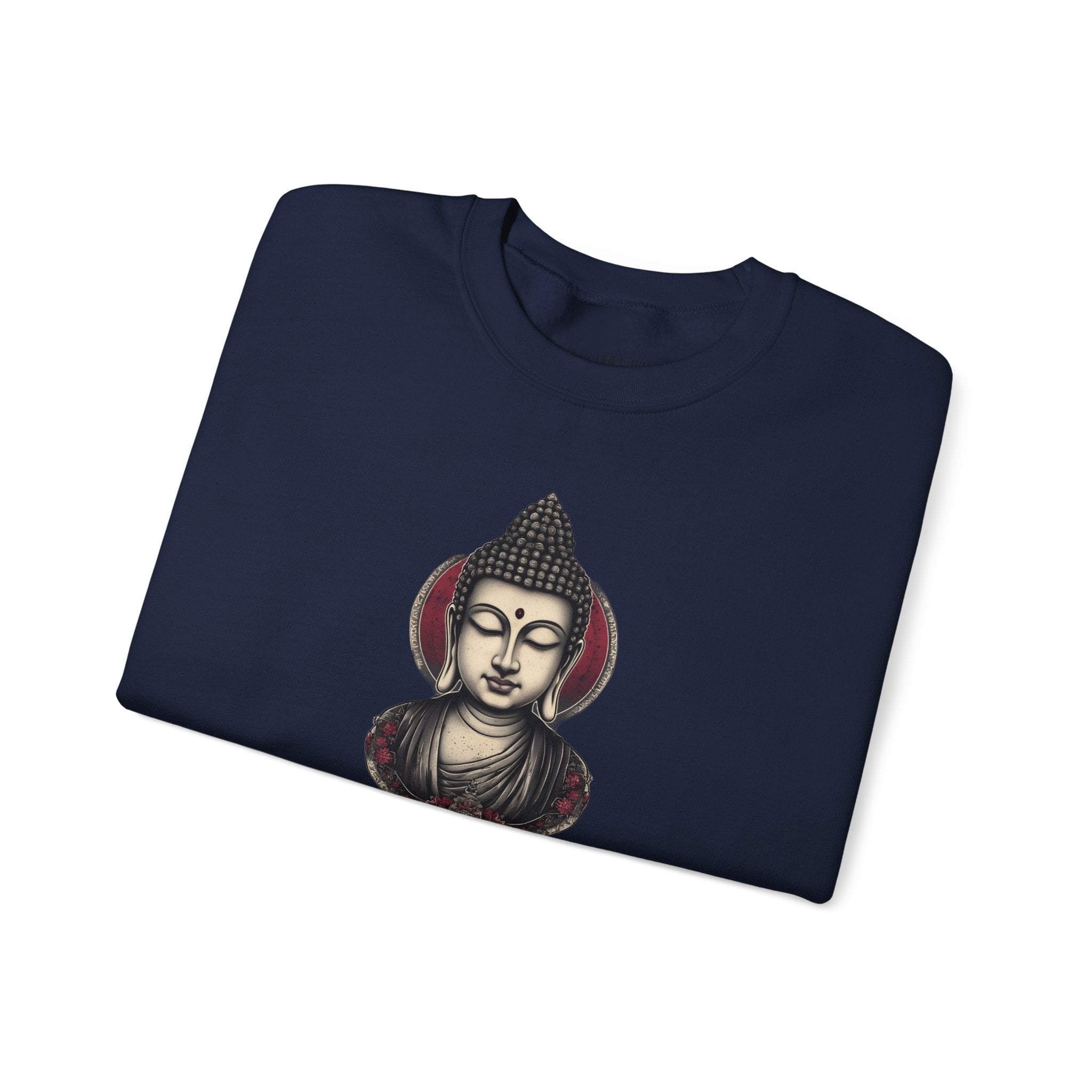 Buddha Lotus Crewneck Sweatshirt — Tranquil Meditation Graphic
