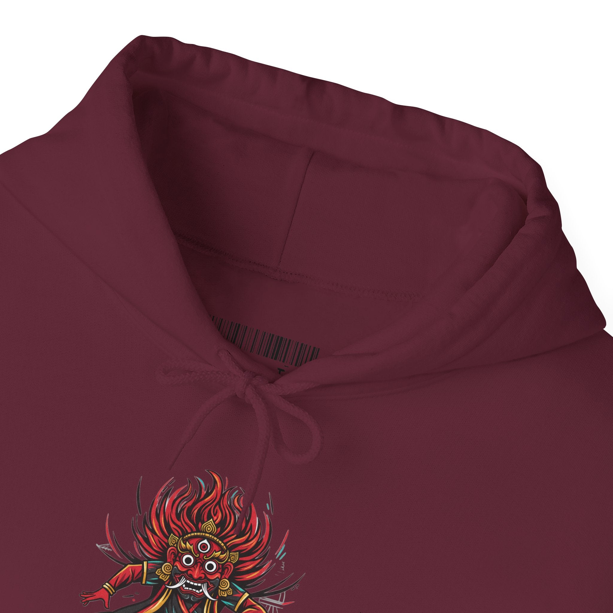 Demonic Oni Mask Hoodie — Japanese Demon Illustration Sweatshirt