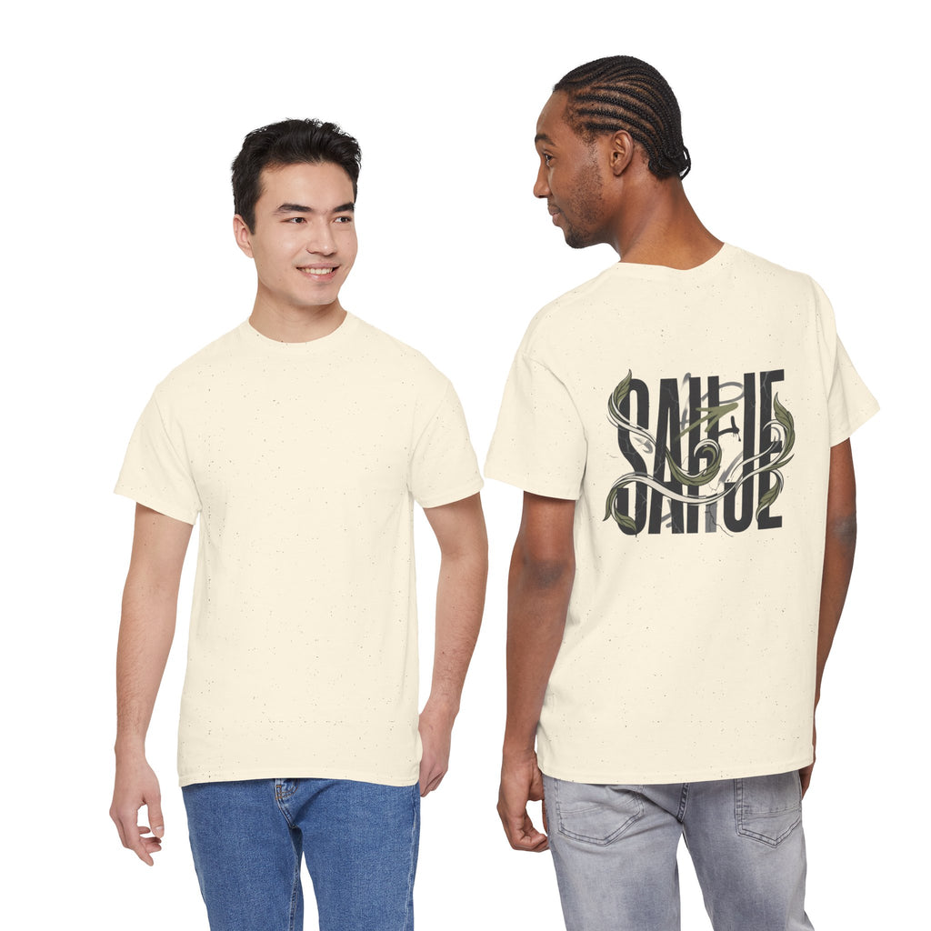 Graphic Tee — 'Savage' Typography with Snake Accent
