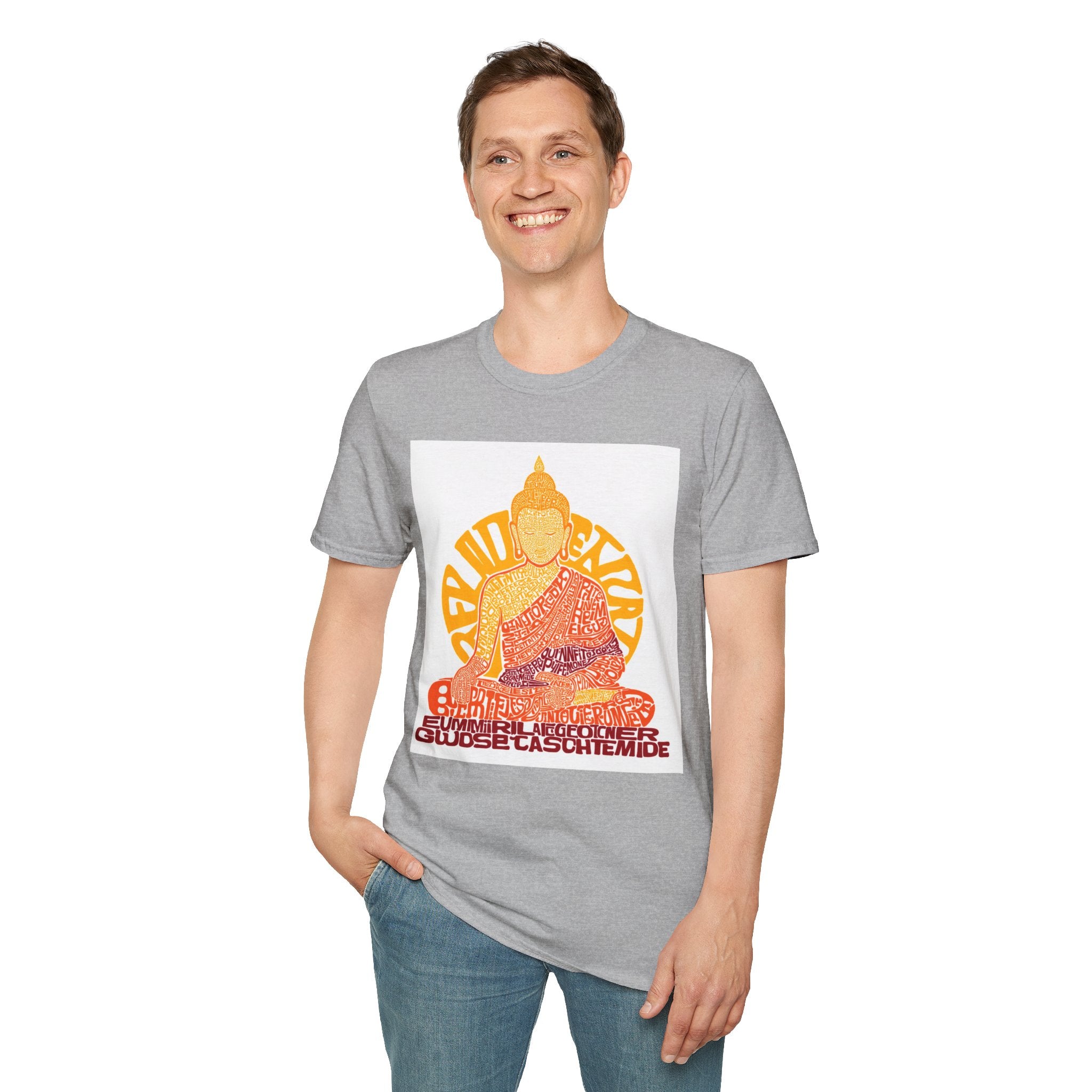 Buddha Graphic Tee — Retro Sun Meditation Shirt