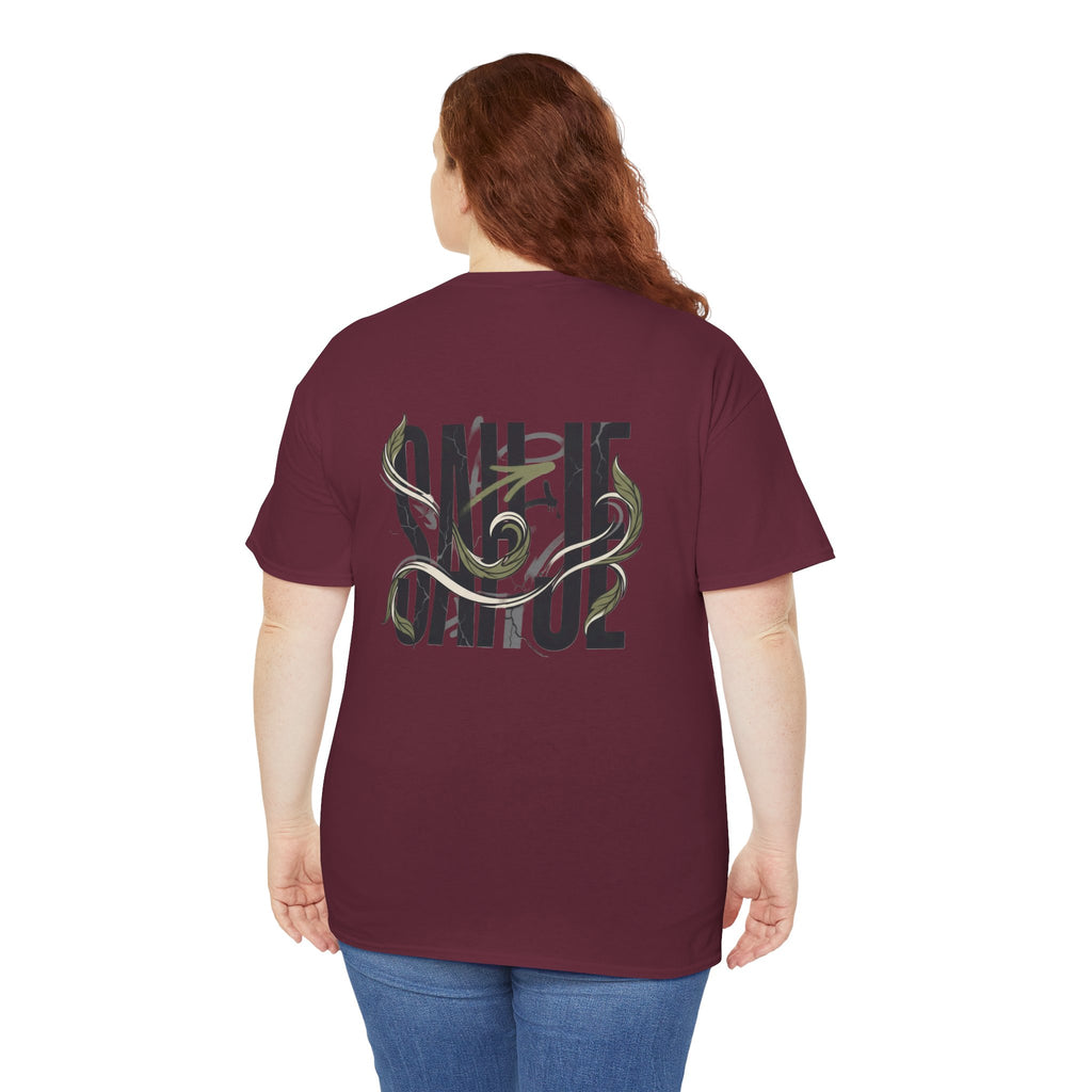 Graphic Tee — 'Savage' Typography with Snake Accent