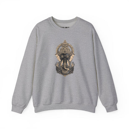 Elephant Mandala Crewneck Sweatshirt — Spiritual Indian-Inspired Graphic