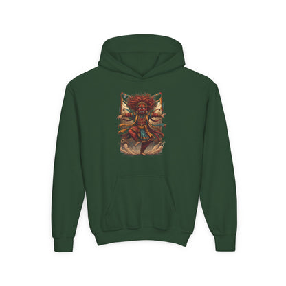 Youth Hoodie — Tribal Sun Dancer Graphic Kids Sweatshirt