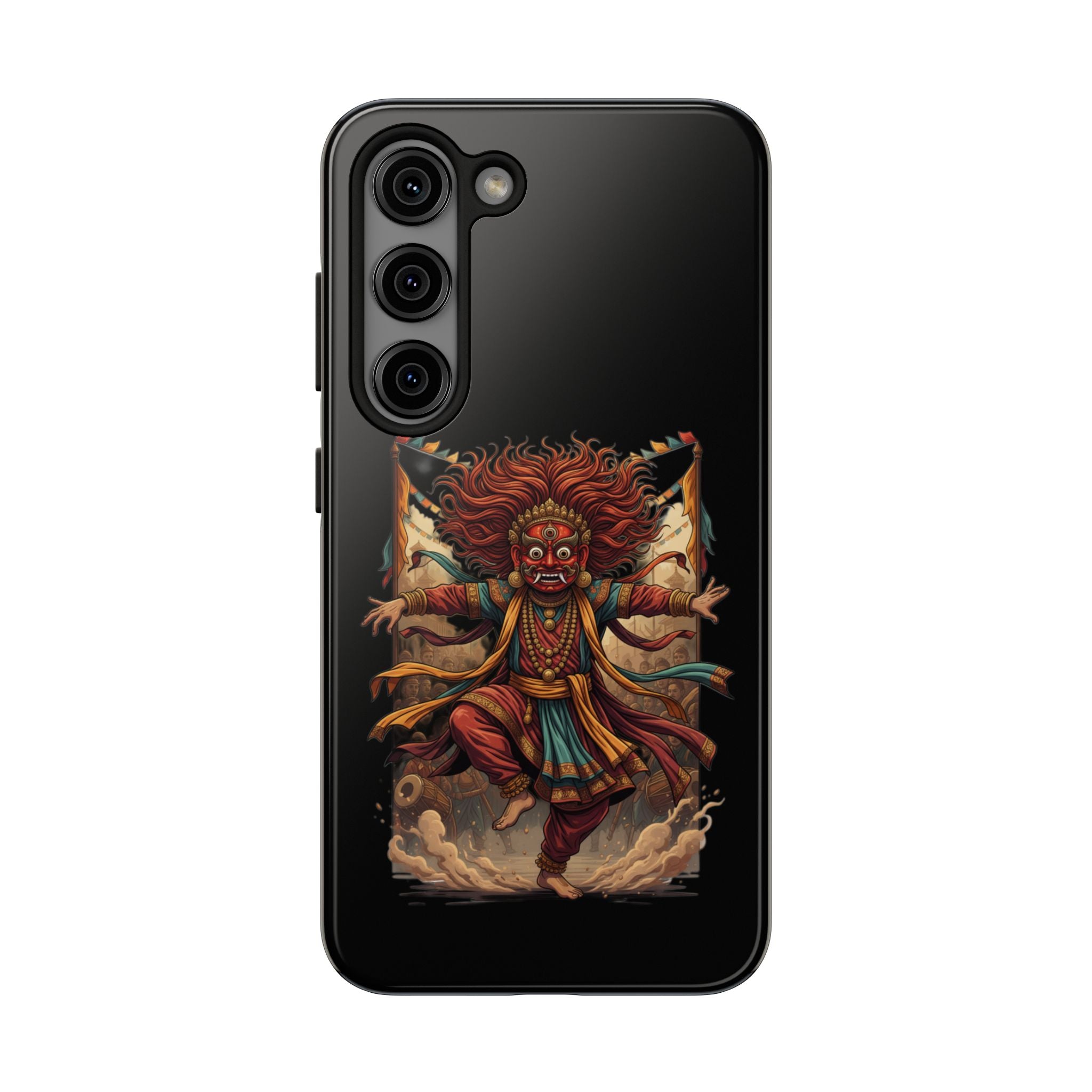 Tibetan Demon Dance Tough Phone Case — Bold Mythic Protective Cover