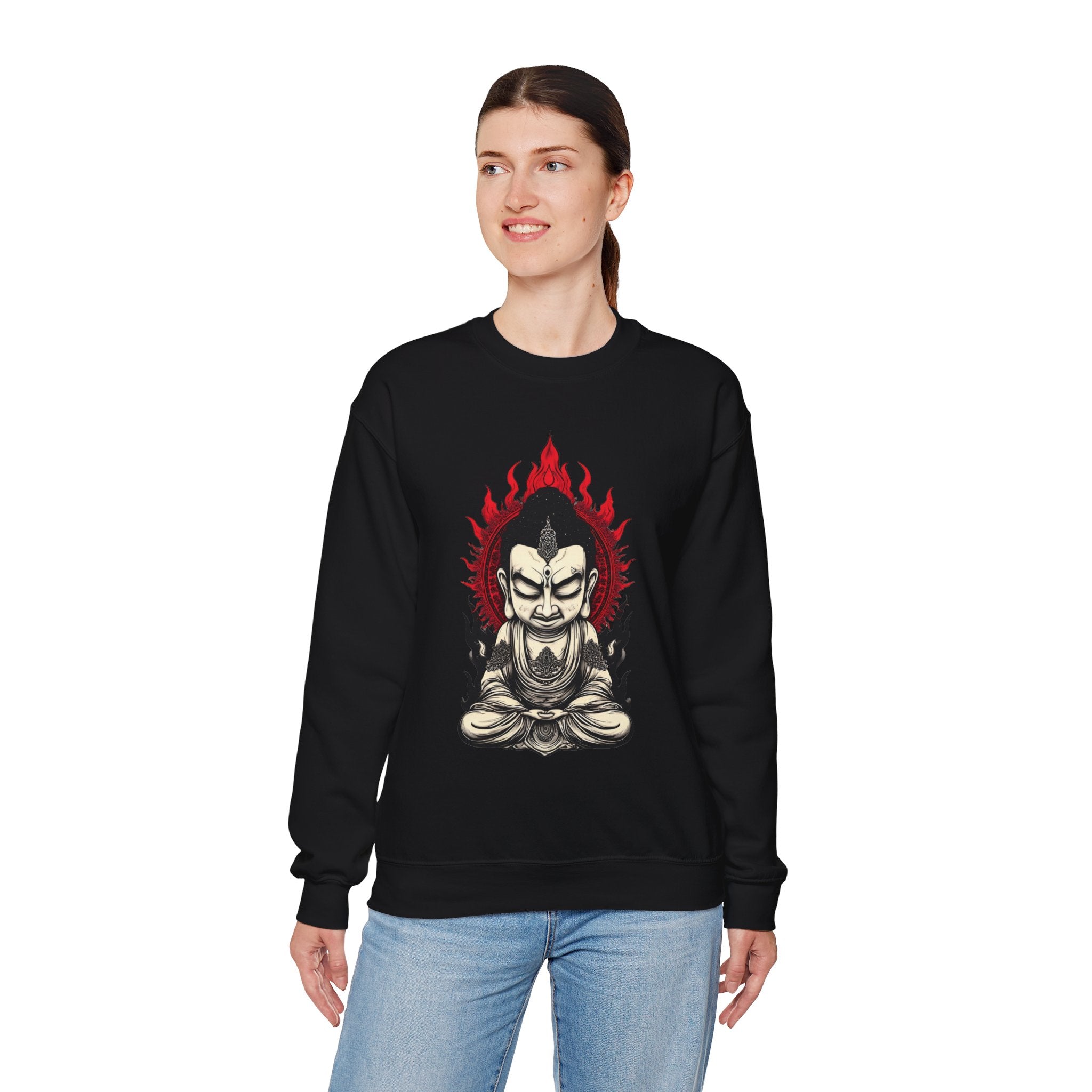 Buddha Flame Crewneck Sweatshirt