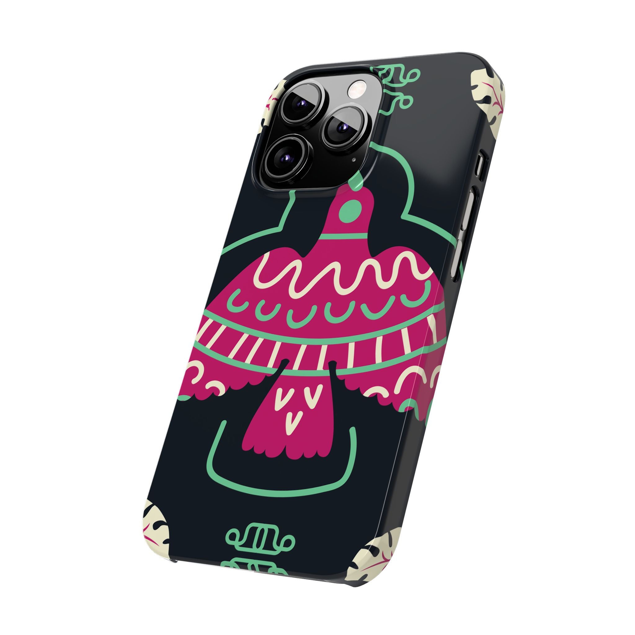 Colorful Bird Slim Phone Case, Bohemian Style Phone Cover, Gift for Nature Lovers, Unique Bird Design, Trendy Mobile Accessory