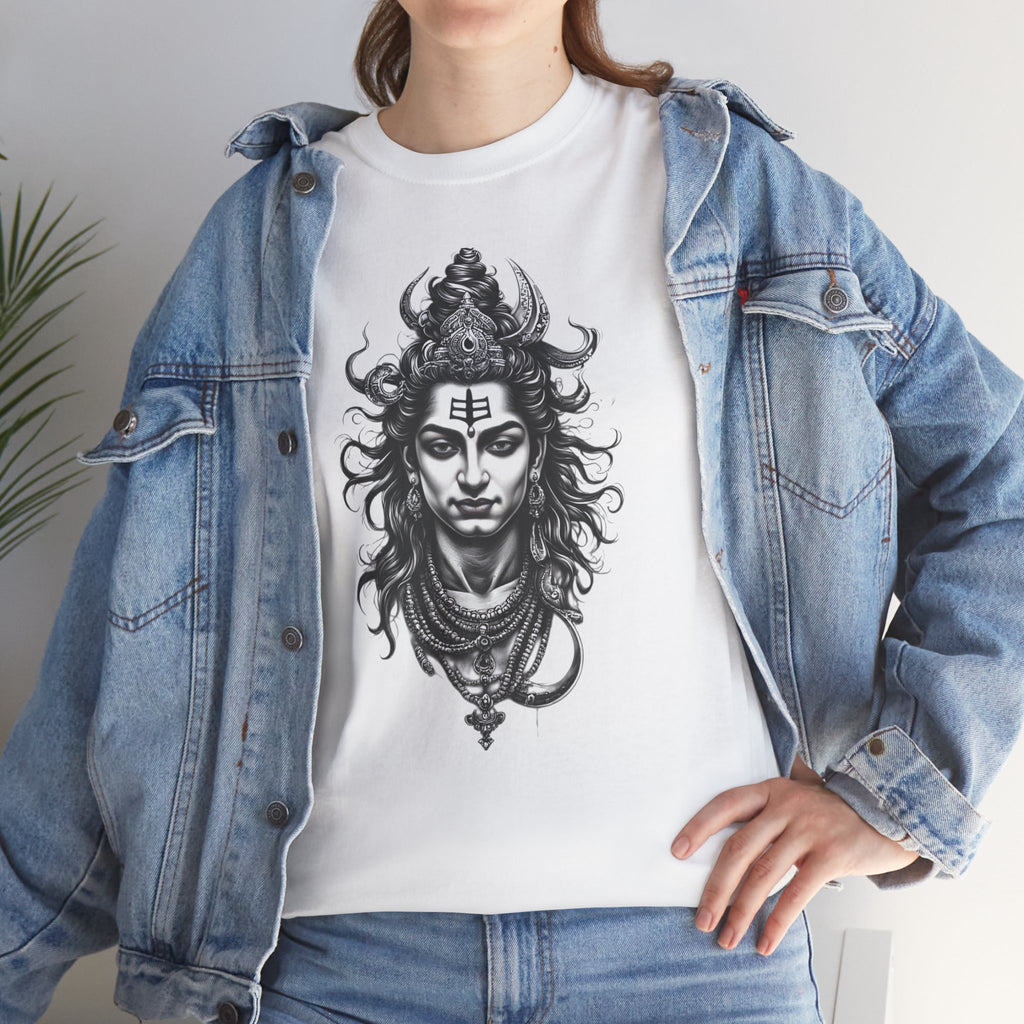 Shiva Portrait Tee — Hindu God Shiva Graphic T-Shirt