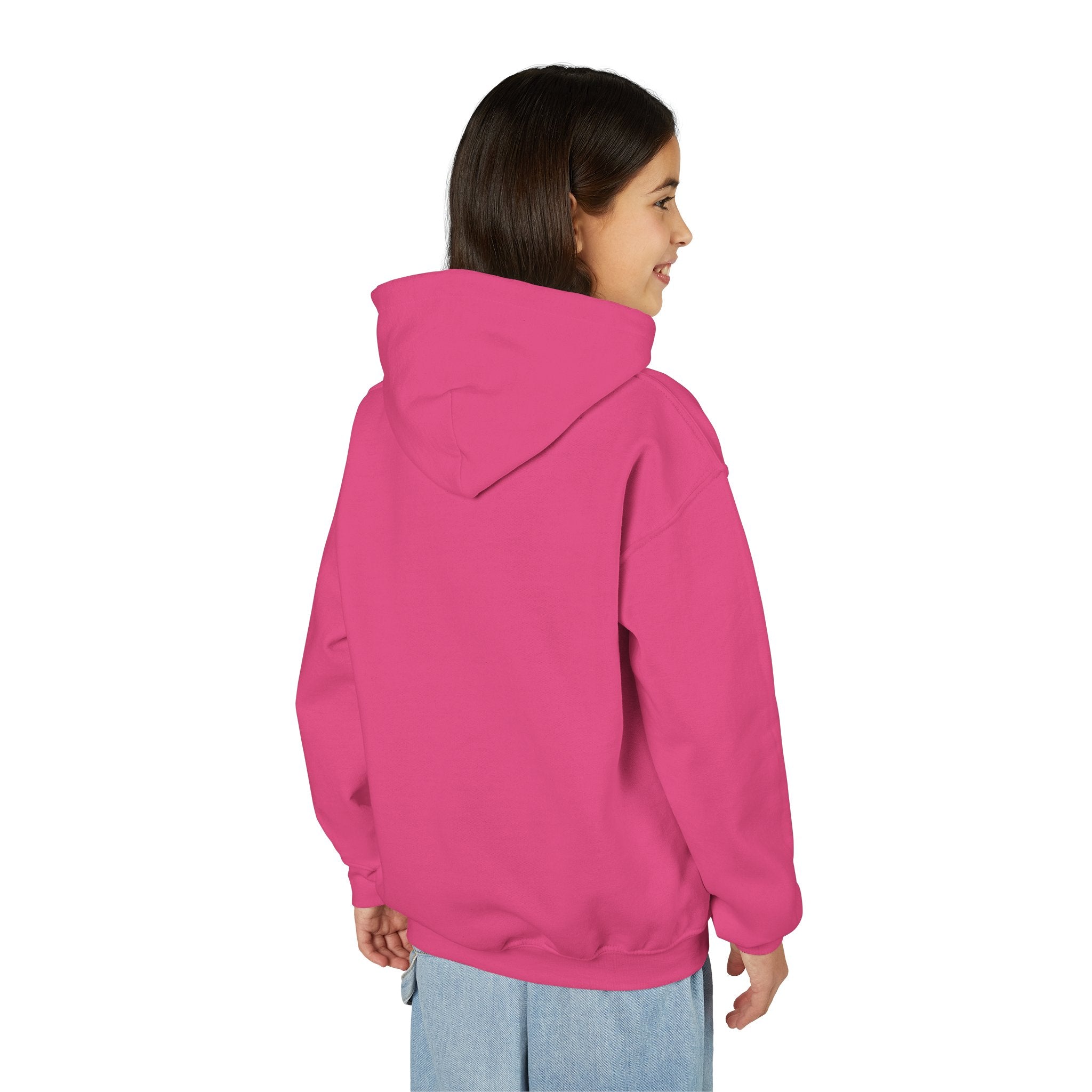 Youth Hoodie — 'Grow Slow, Go Through' Floral Motivational Hooded Sweatshirt