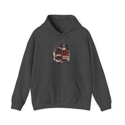 Hoodie — Vintage Urban Industrial Building Graphic Hoodie (Architectural Sketch)