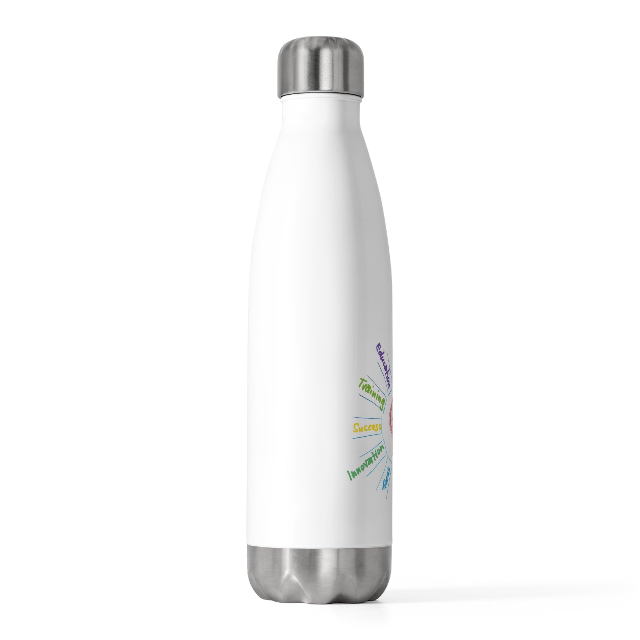 Creative Inspiration 20oz Insulated Bottle, Motivational Hydration Bottle, Gifts for Artists, Unique Water Bottle, Colorful Drinkware