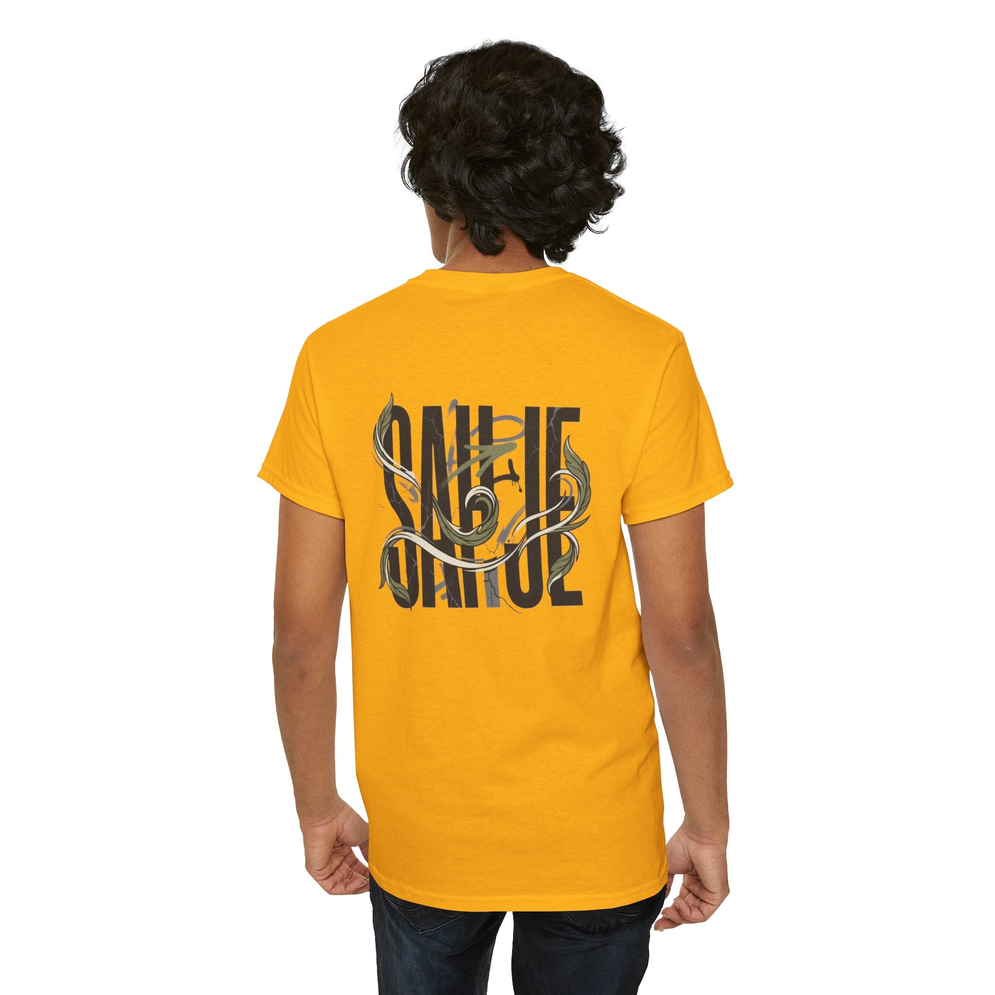 Graphic Tee — 'Savage' Typography with Snake Accent