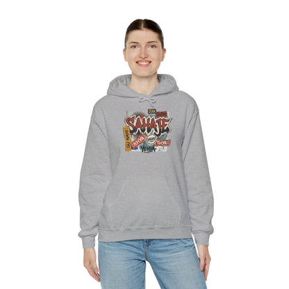 Hoodie — Retro Graffiti “Savage” Street Art Pullover