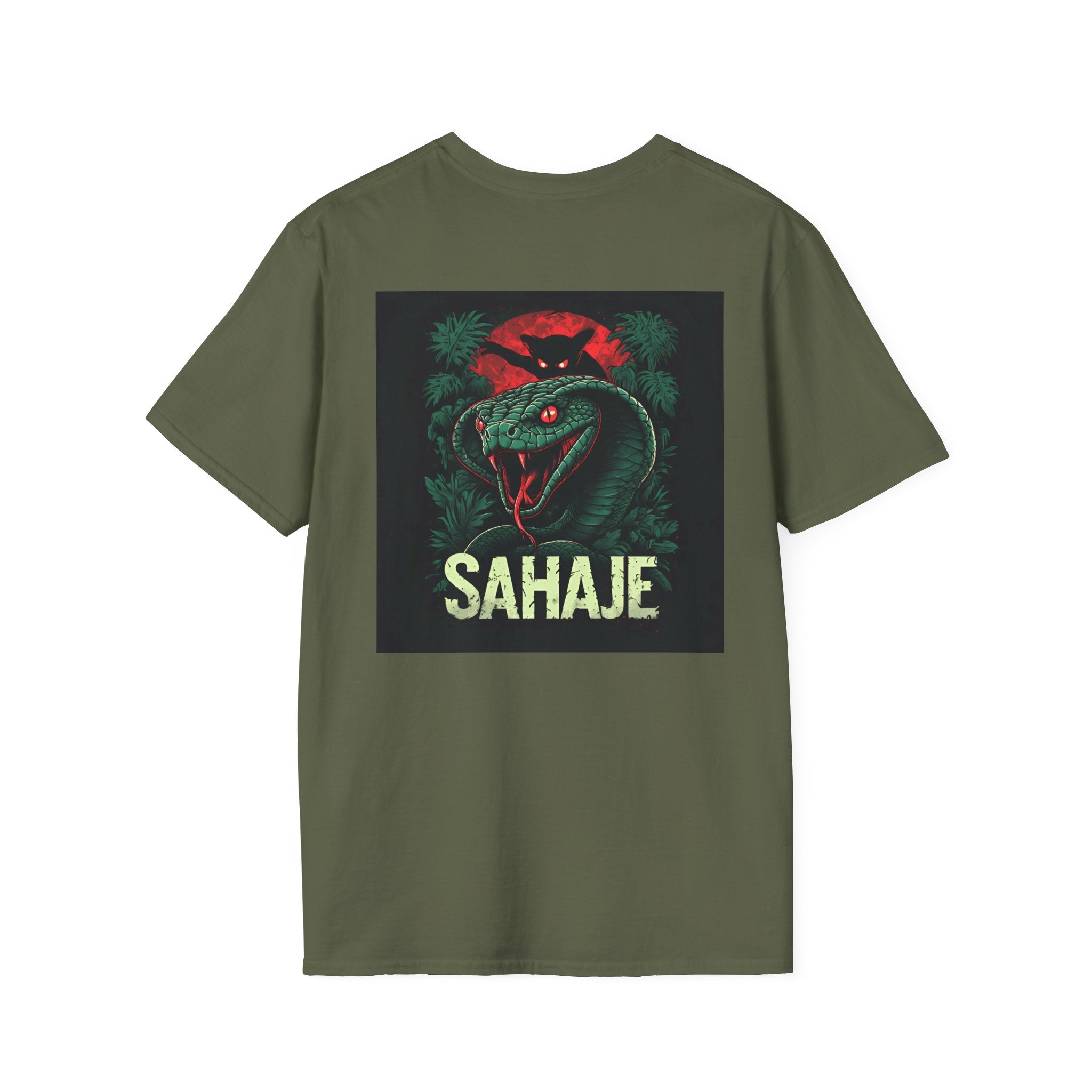 Black Cobra & Panther T-Shirt – Fierce Serpent & Big Cat Graphic Tee, Edgy Streetwear Design