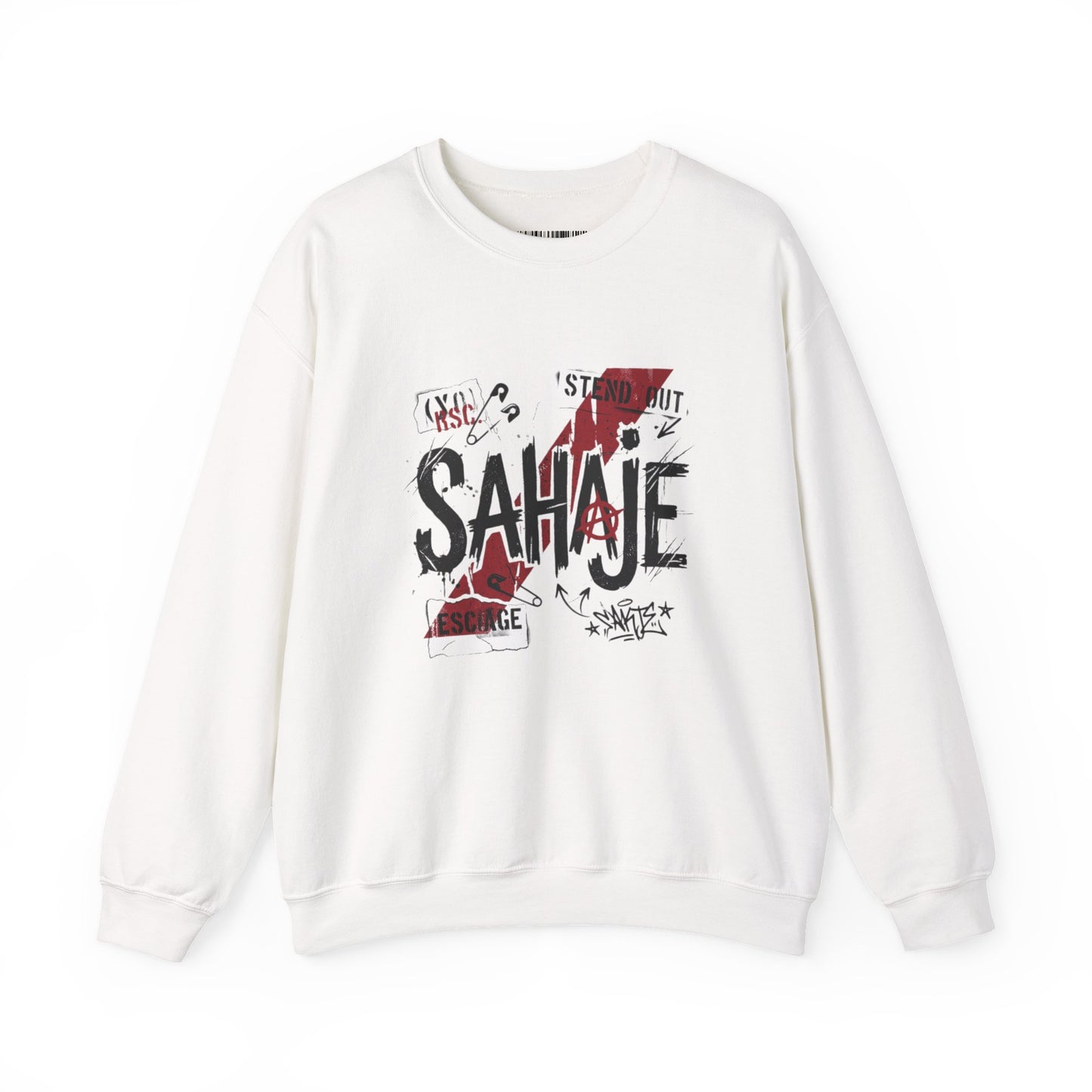 Sahaje Graphic Crewneck Sweatshirt – Streetwear Logo Pullover