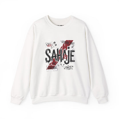 Sahaje Graphic Crewneck Sweatshirt – Streetwear Logo Pullover