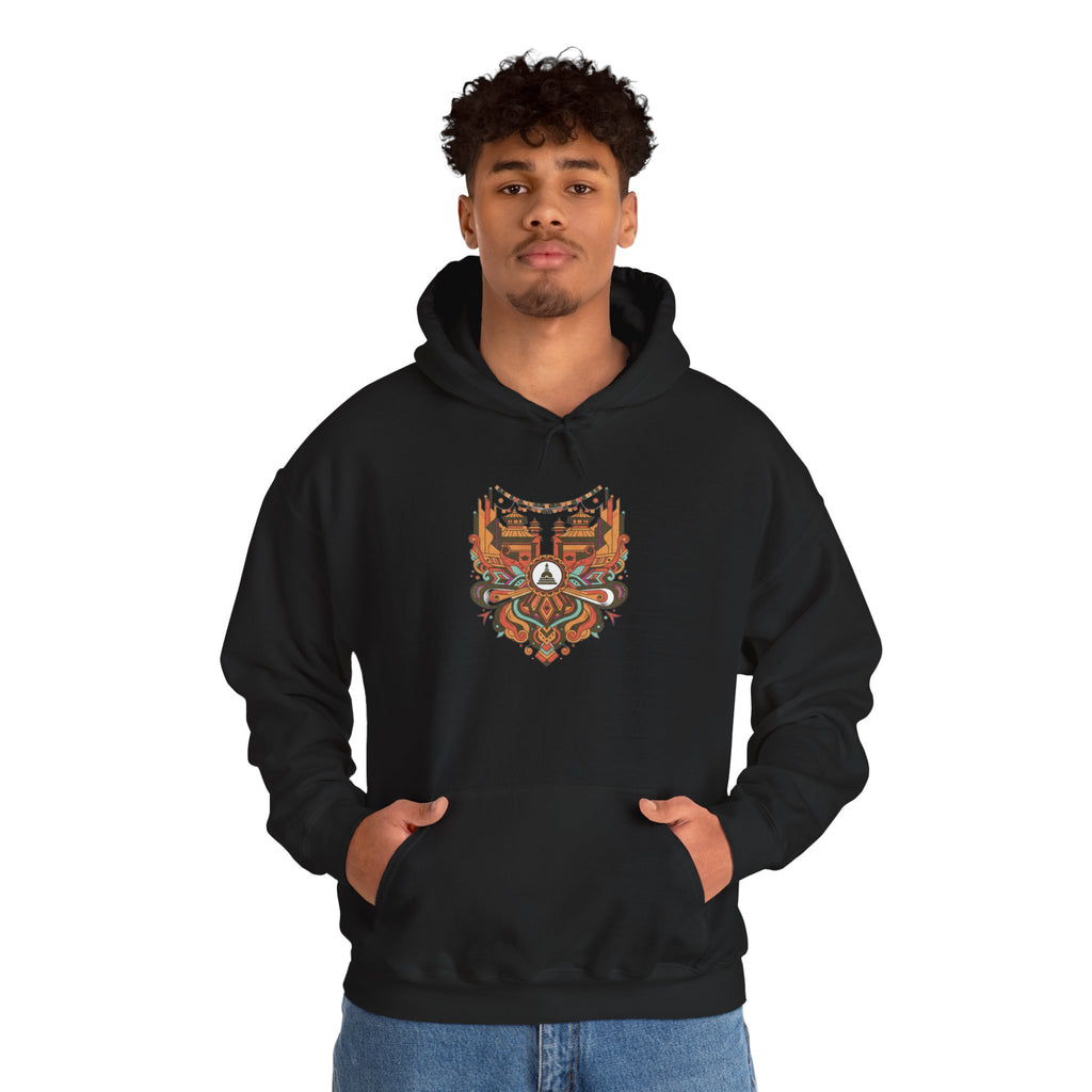 Spiritual Mandala Buddha Hoodie — Colorful Meditation Graphic Sweatshirt