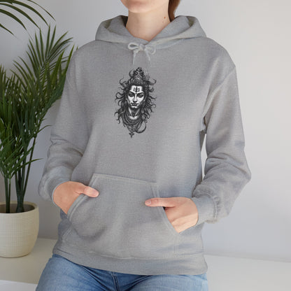 Skull Viking Hoodie — Norse Warrior Graphic Hooded Sweatshirt
