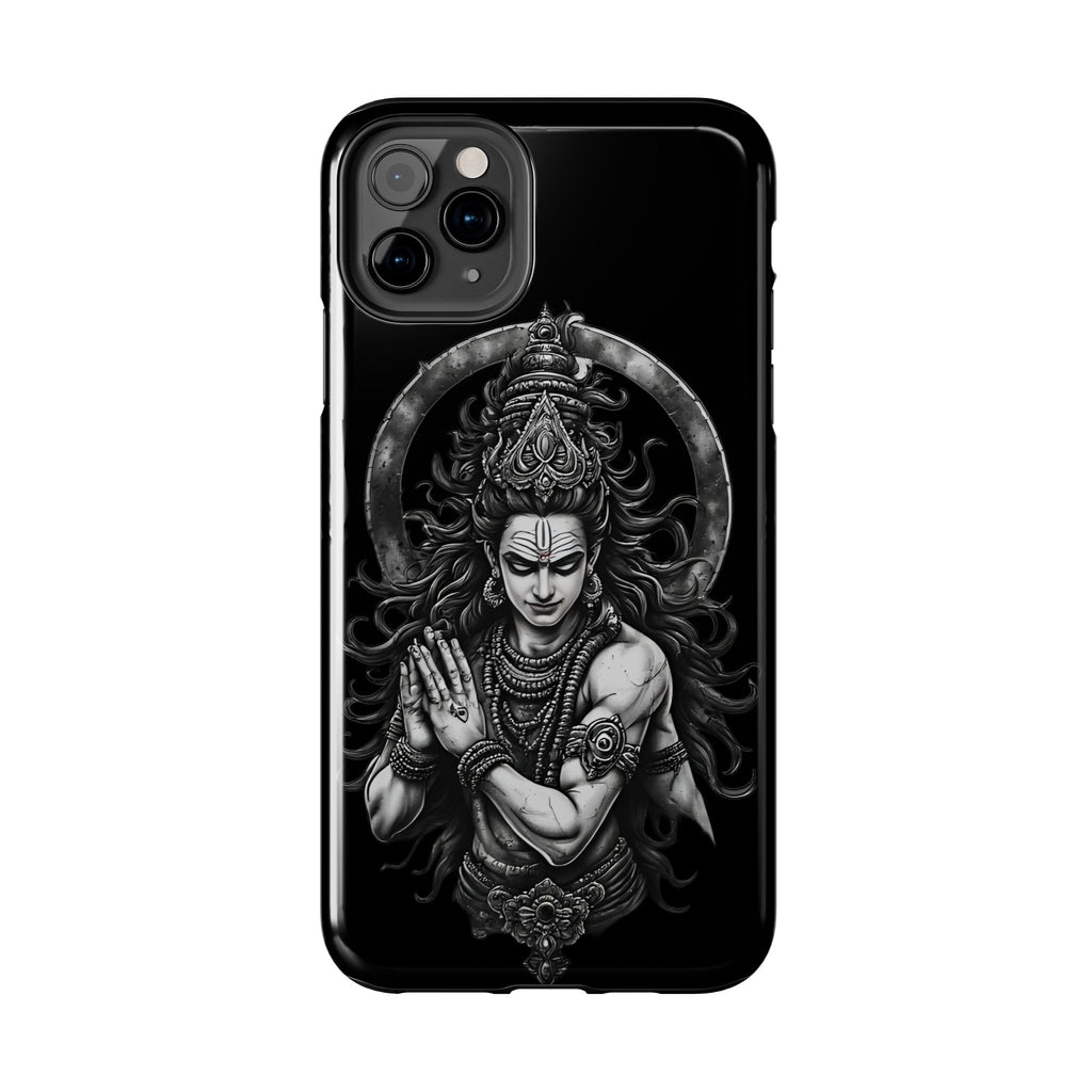 Shiva Tough Phone Case — Black Protective Hindu Deity Design