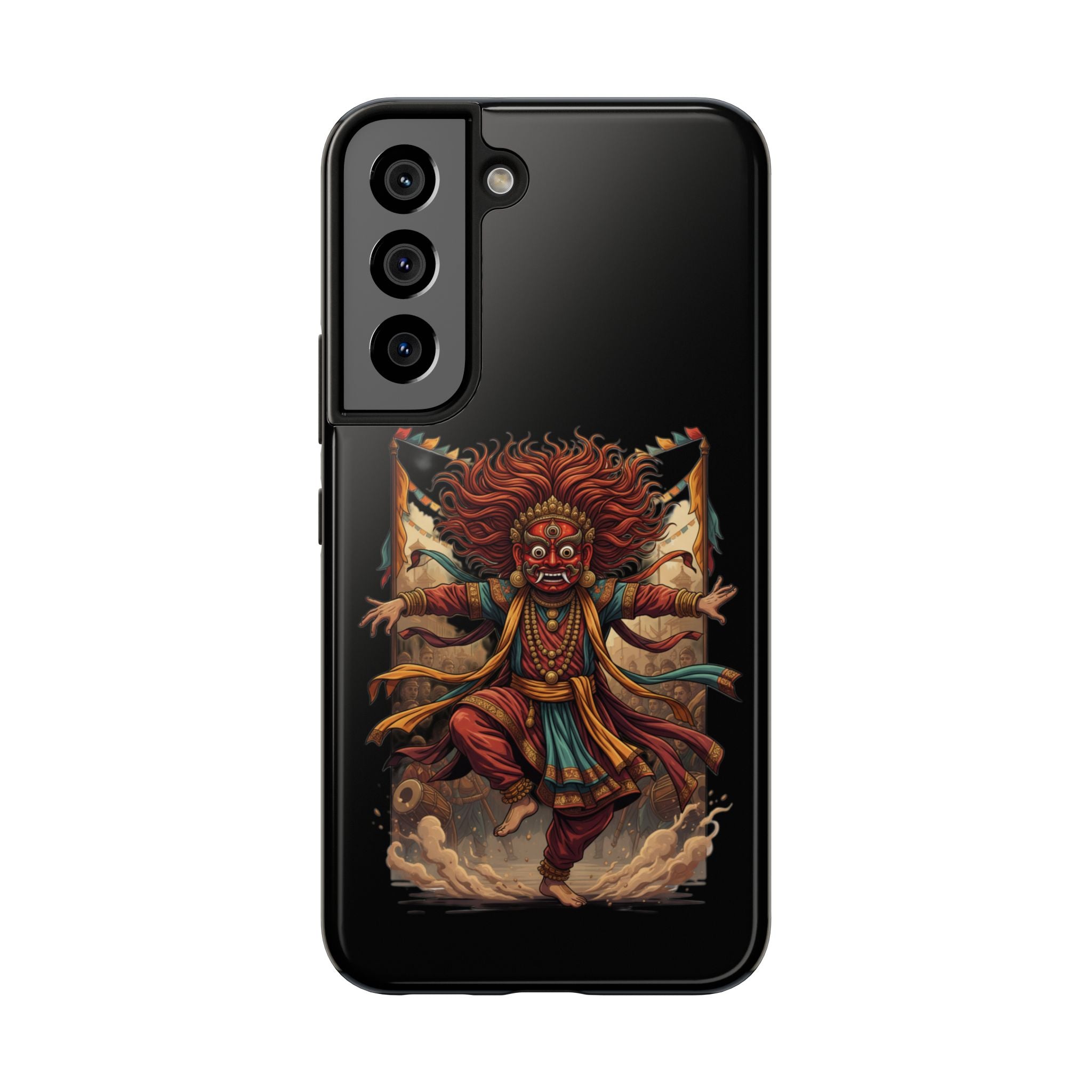 Tibetan Demon Dance Tough Phone Case — Bold Mythic Protective Cover