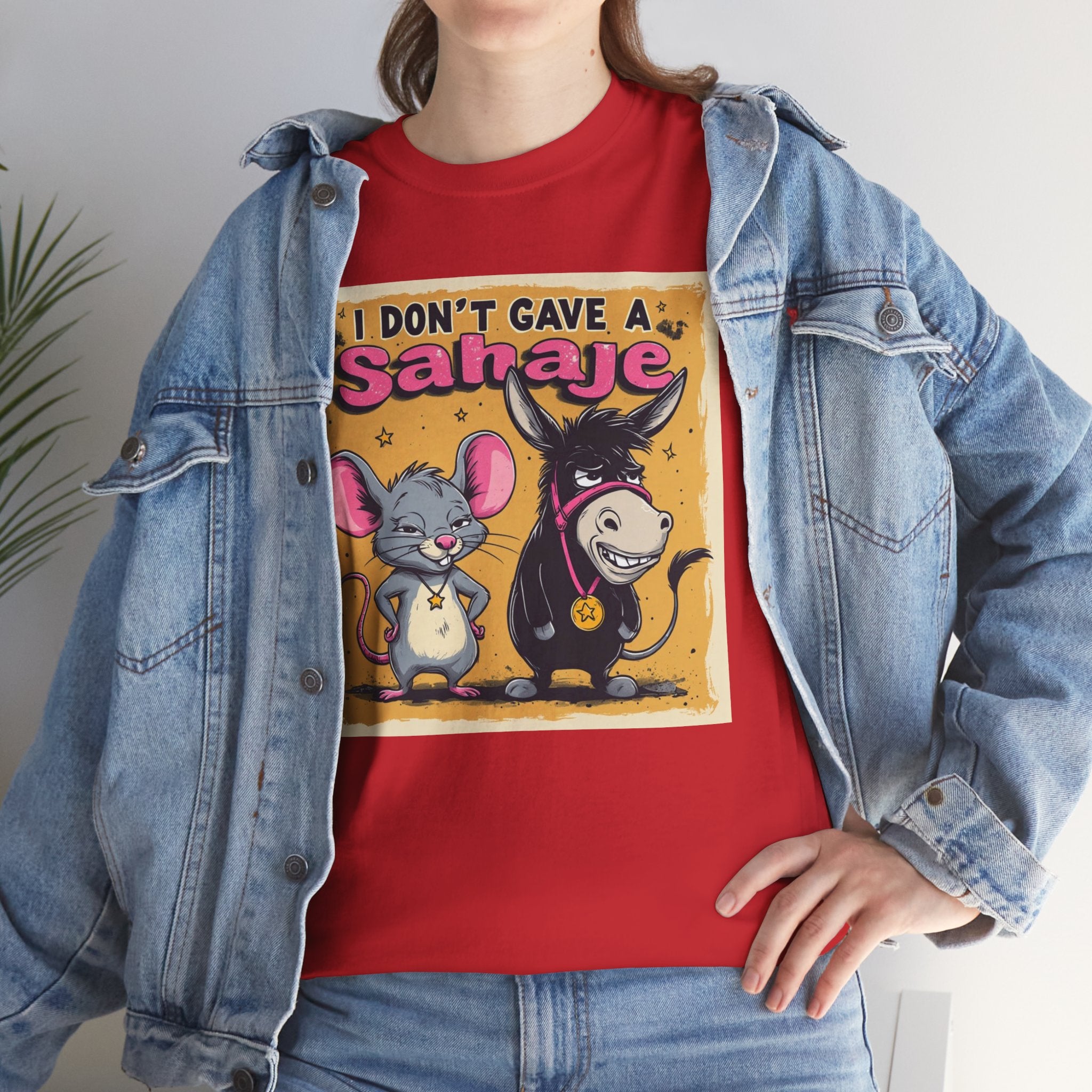 I Don't Give A Snair! Tee — Funny Mouse & Cat Graphic T-Shirt
