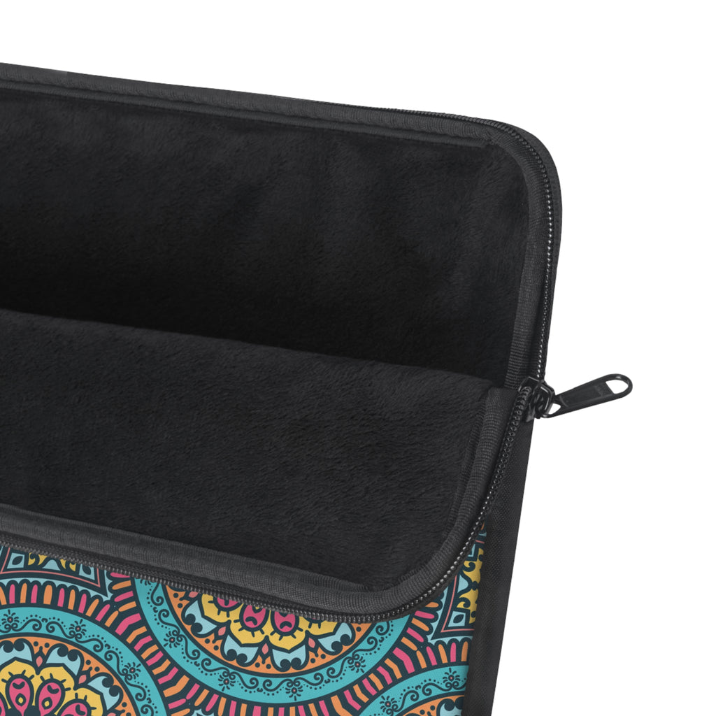 Colorful Boho Laptop Sleeve | Stylish Tech Case, Unique Computer Bag, Mandala Design, Gift for Students and Professionals