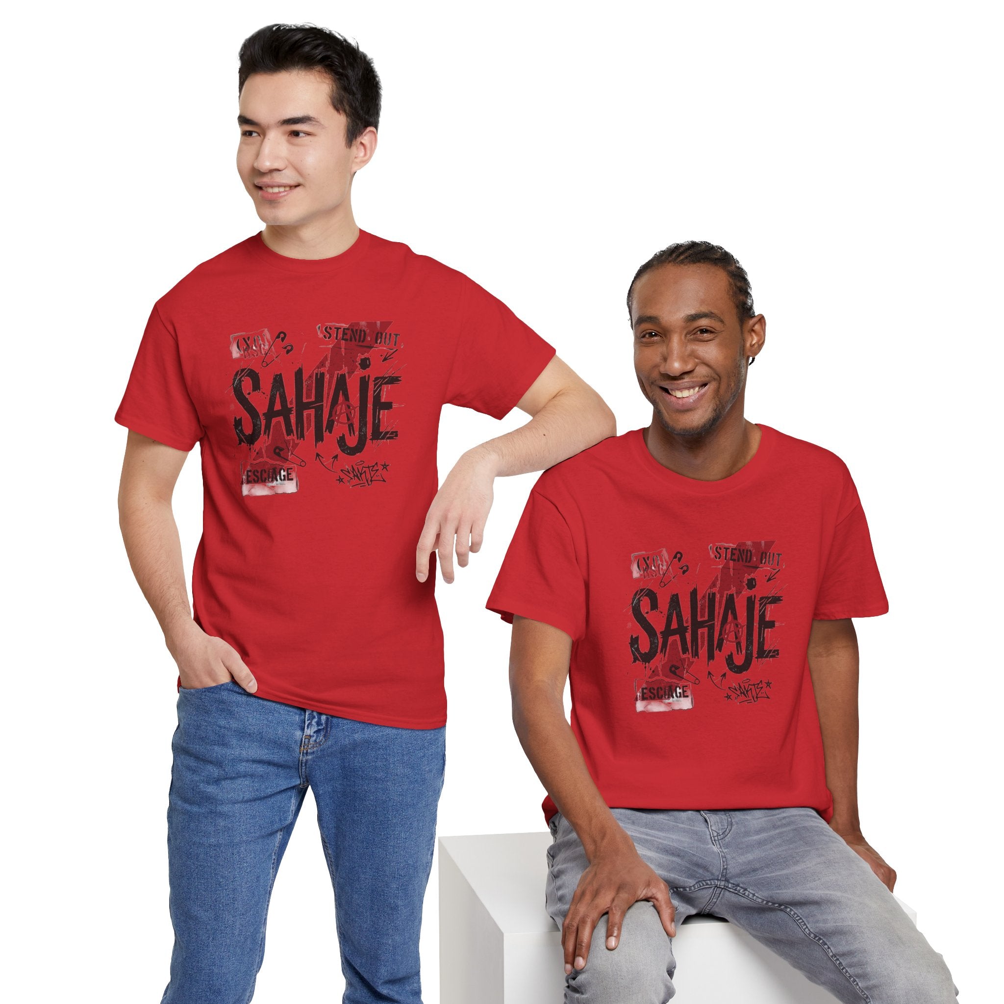 Sahaje Graphic Tee — Street Art Urban Casual T-Shirt