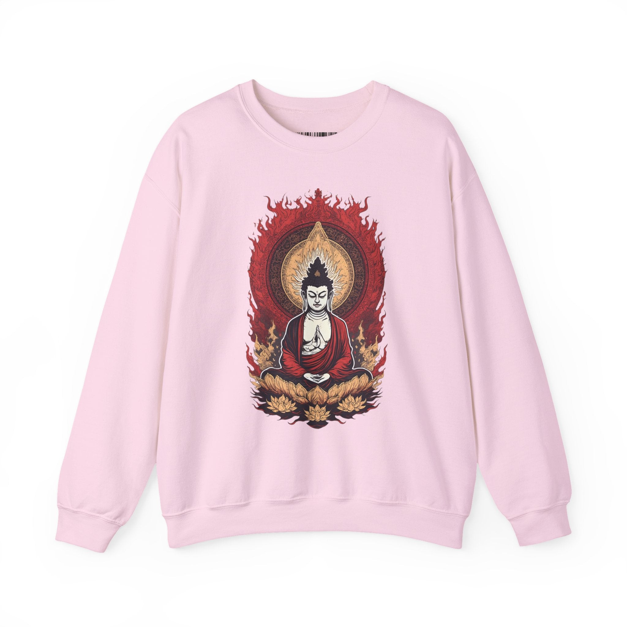 Buddha Lotus Flame Crewneck Sweatshirt