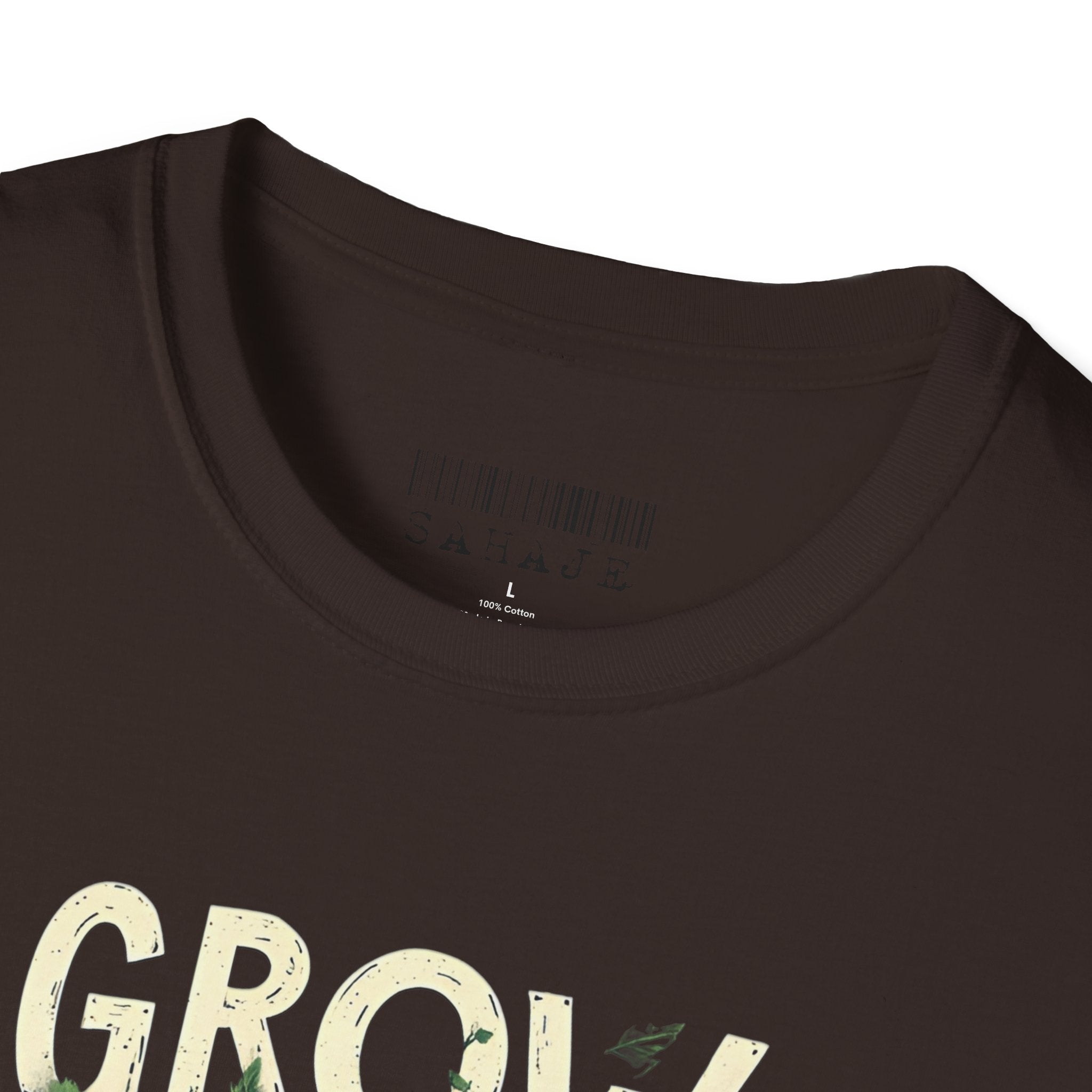 T-Shirt — Floral 'Grow Slow, Go Through' Inspirational Graphic Tee