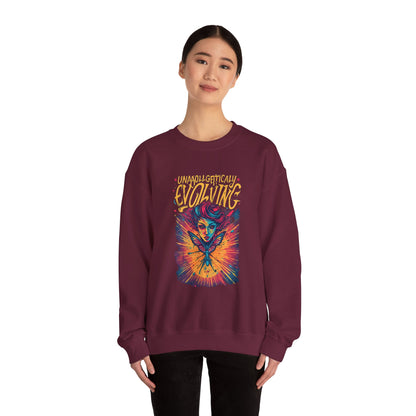 Evolving Butterfly Crewneck Sweatshirt — "Unafraid, Authentically Evolving" Inspirational Pullover