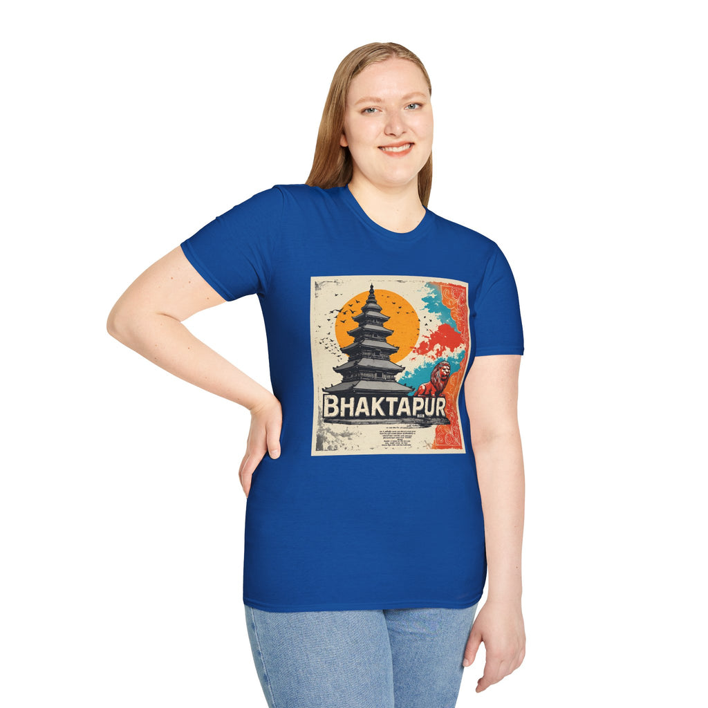 Bhaktapur Vintage Travel T-Shirt – Nepal Pagoda Graphic Tee