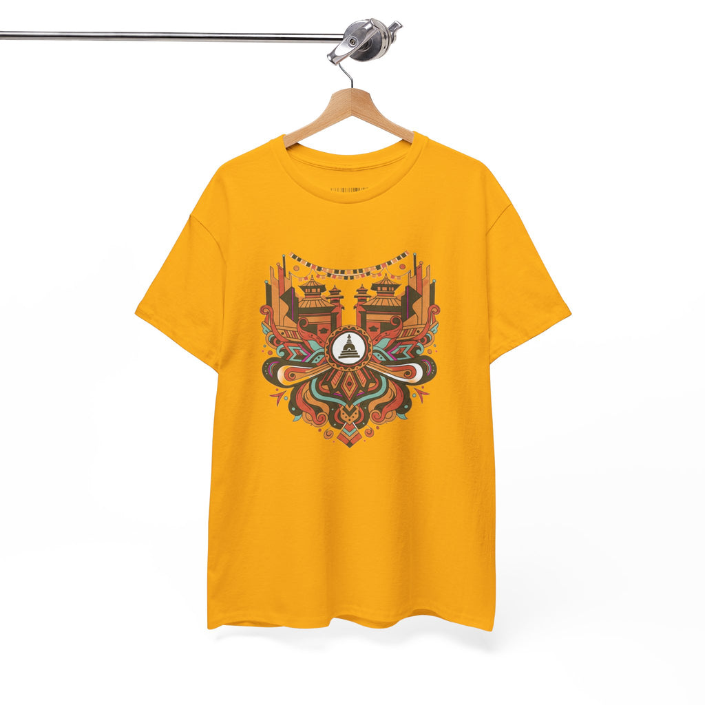 Mandala Cityscape Tee — Boho Urban Art Graphic T-Shirt