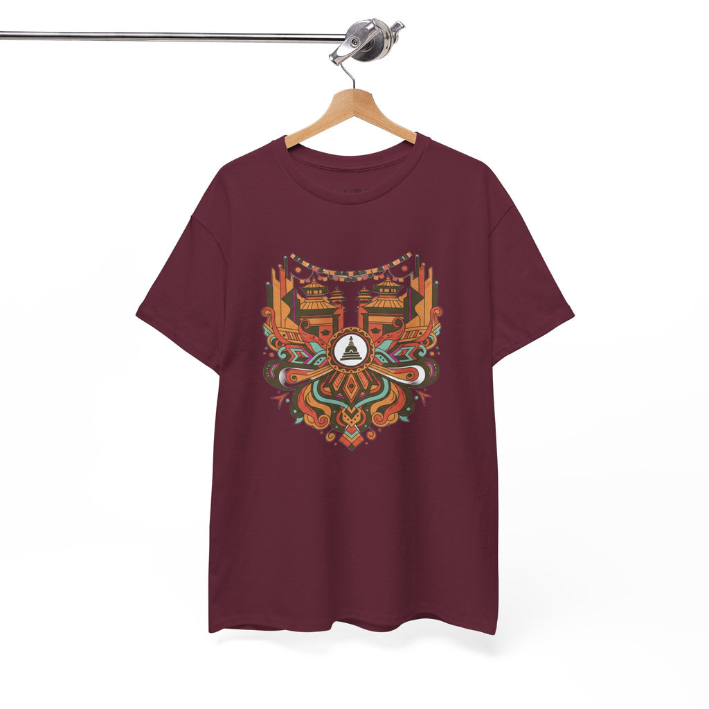Mandala Cityscape Tee — Boho Urban Art Graphic T-Shirt