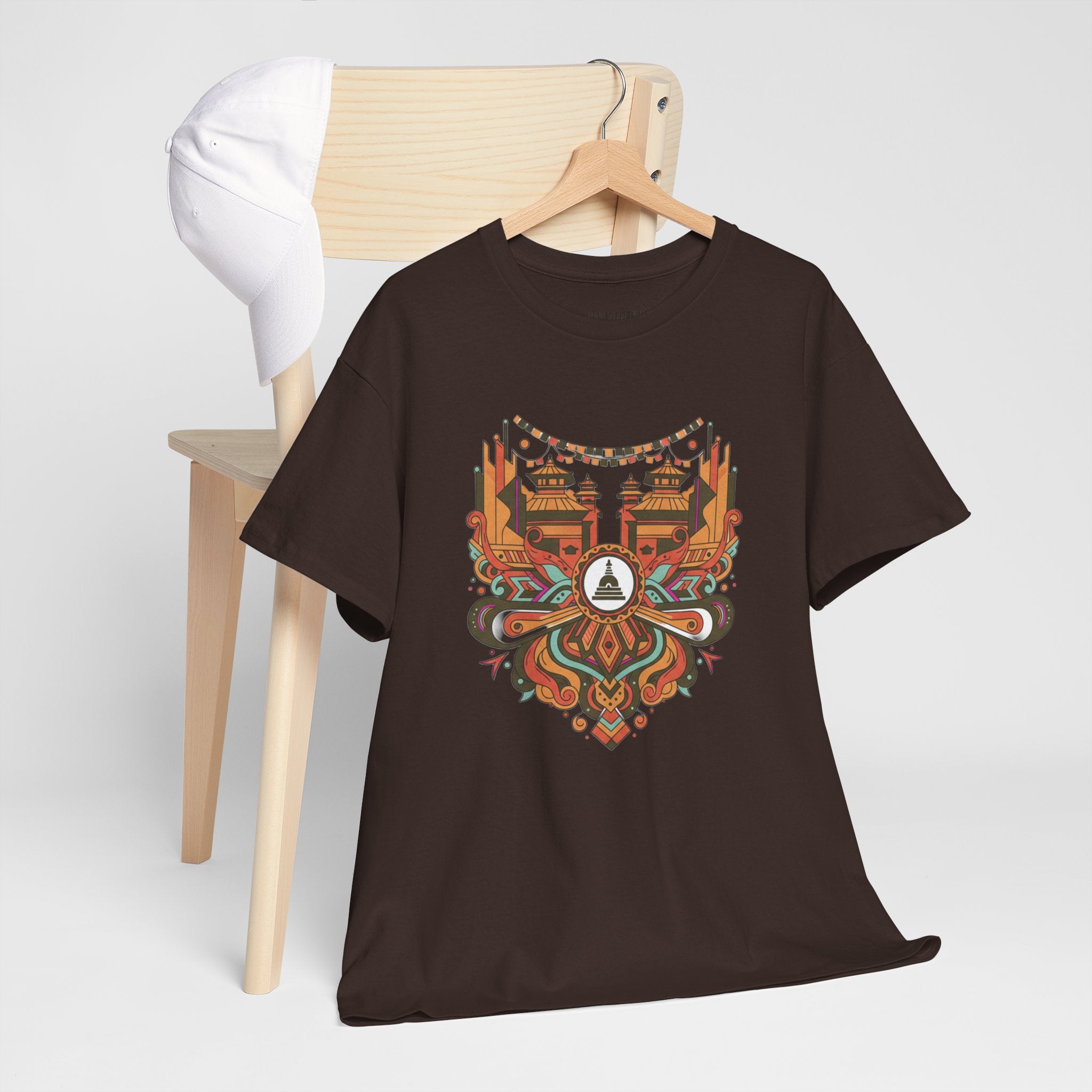 Mandala Cityscape Tee — Boho Urban Art Graphic T-Shirt