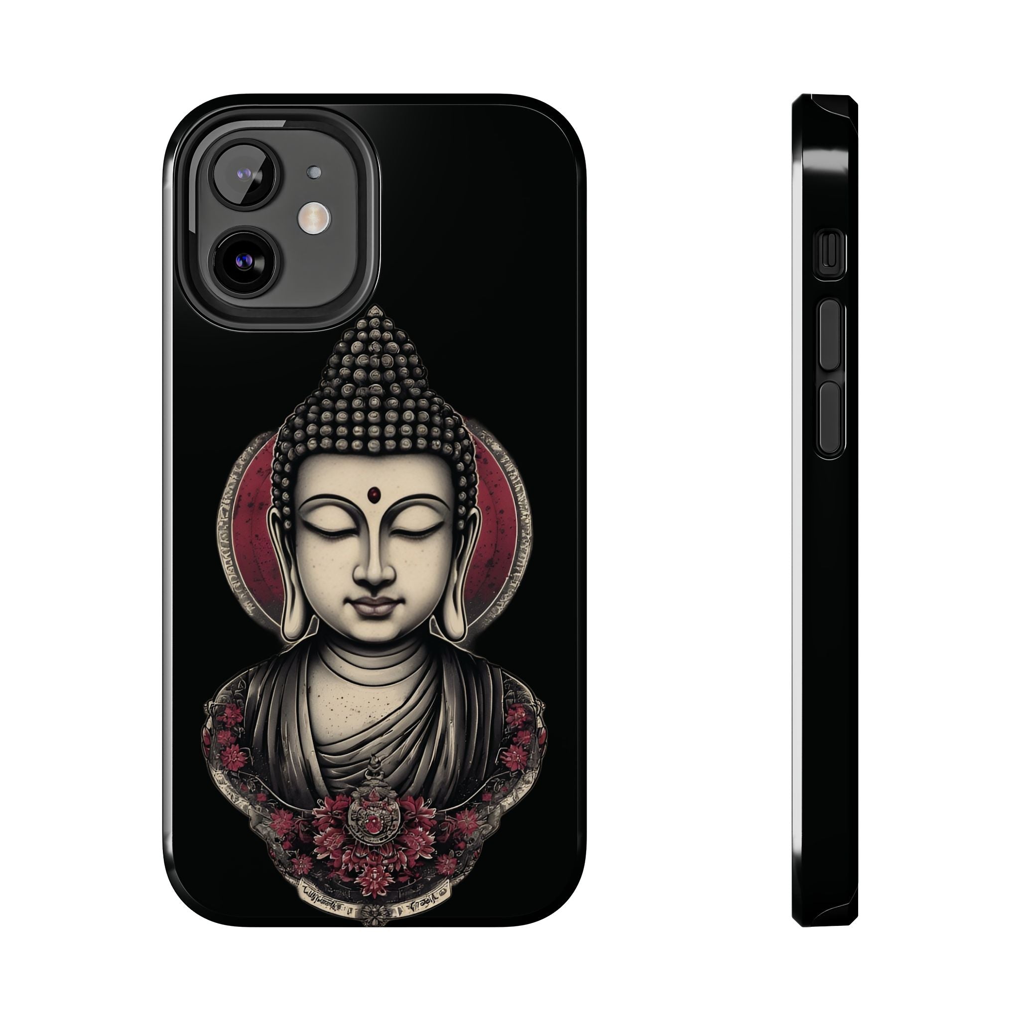 Buddha Floral Tough Phone Case — Protective Spiritual Phone Cover