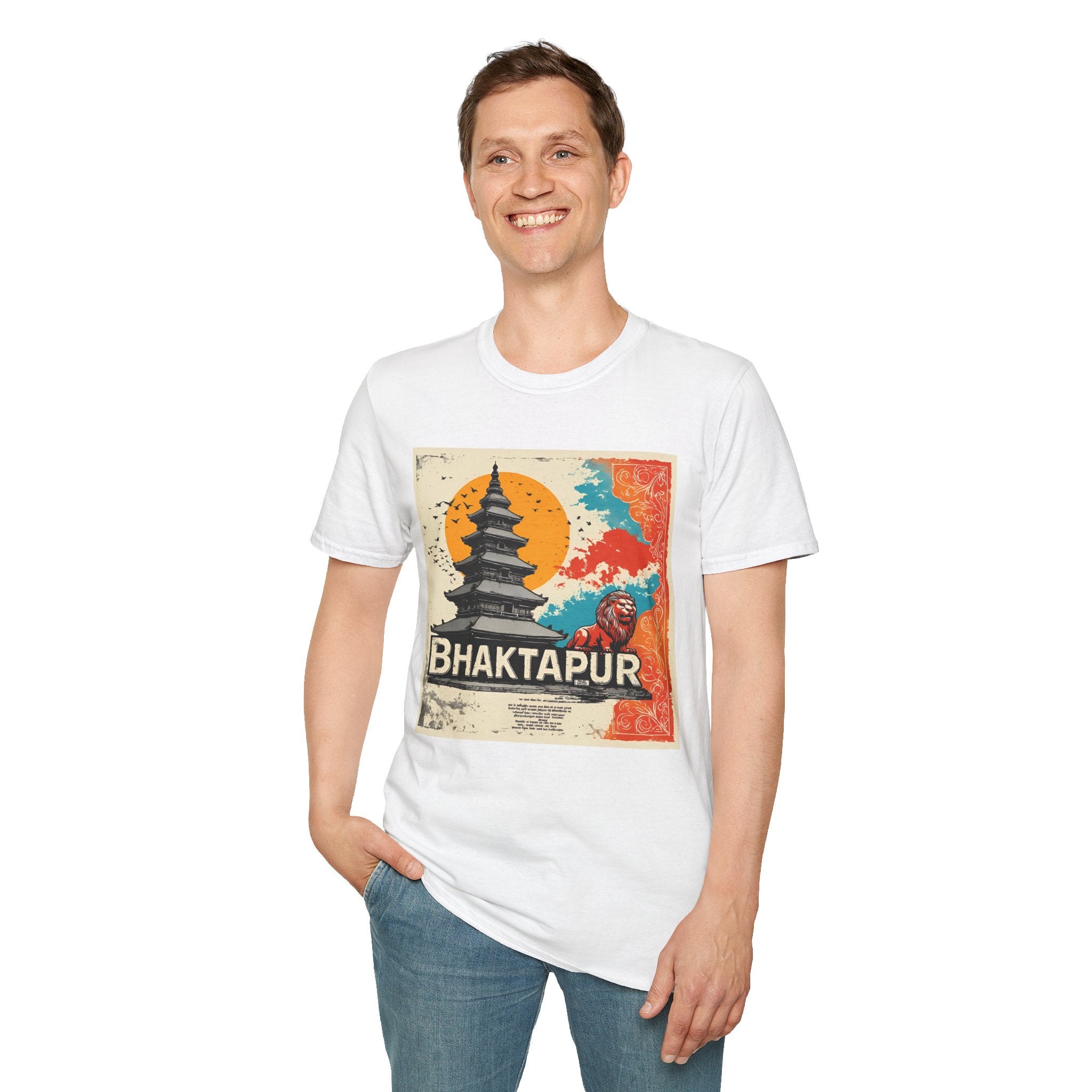 Bhaktapur Vintage Travel T-Shirt – Nepal Pagoda Graphic Tee