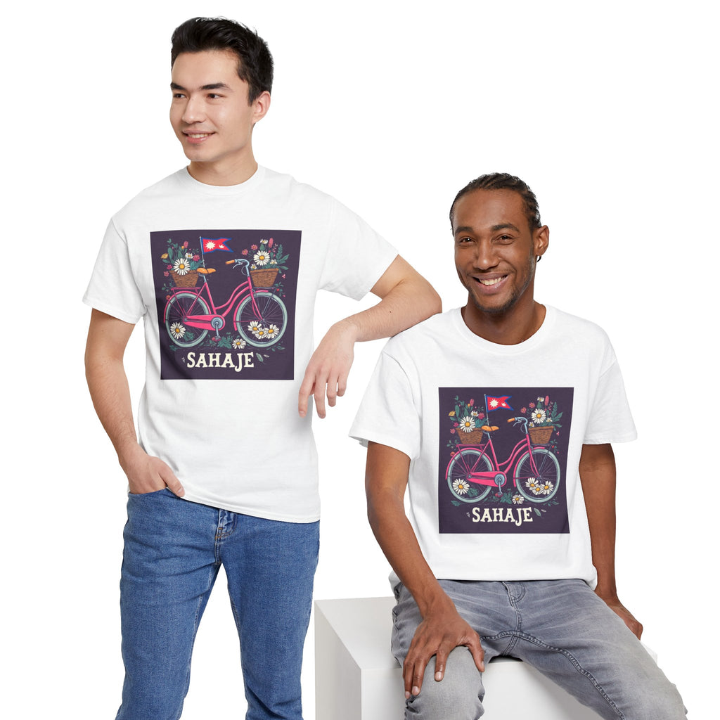 Sahaje Floral Bicycle T‑Shirt