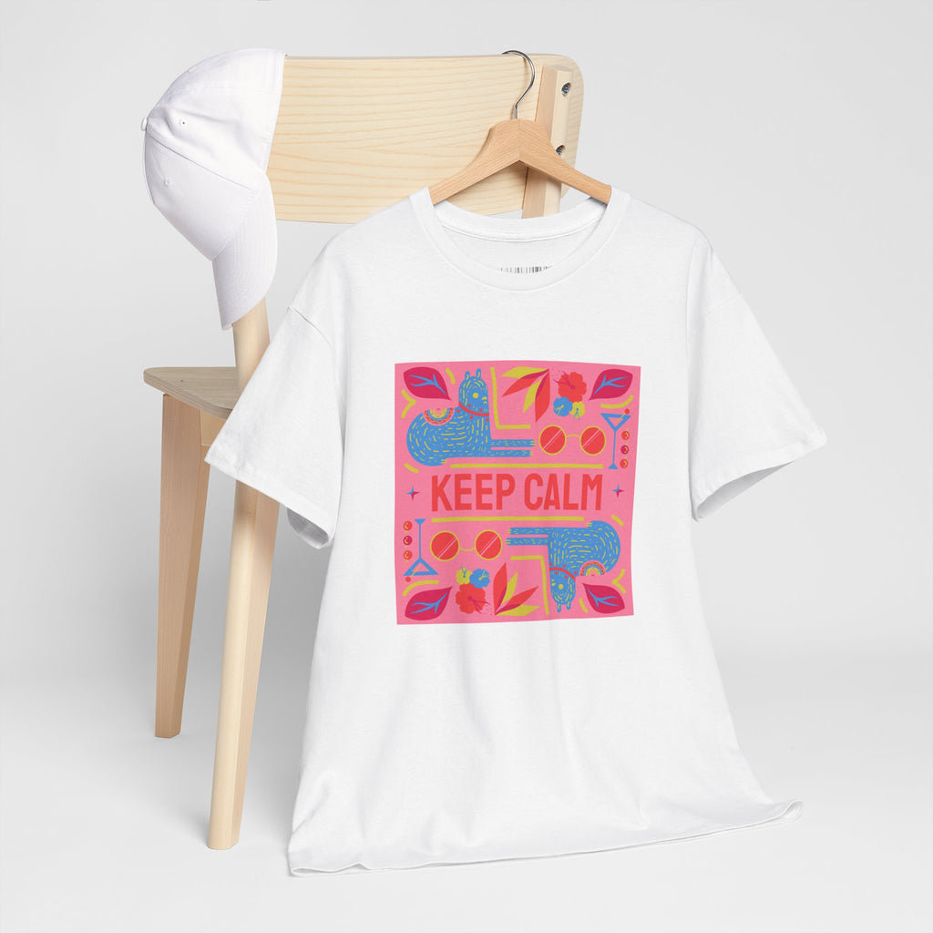Keep Calm Floral T‑Shirt — Colorful Retro Flower Graphic Tee