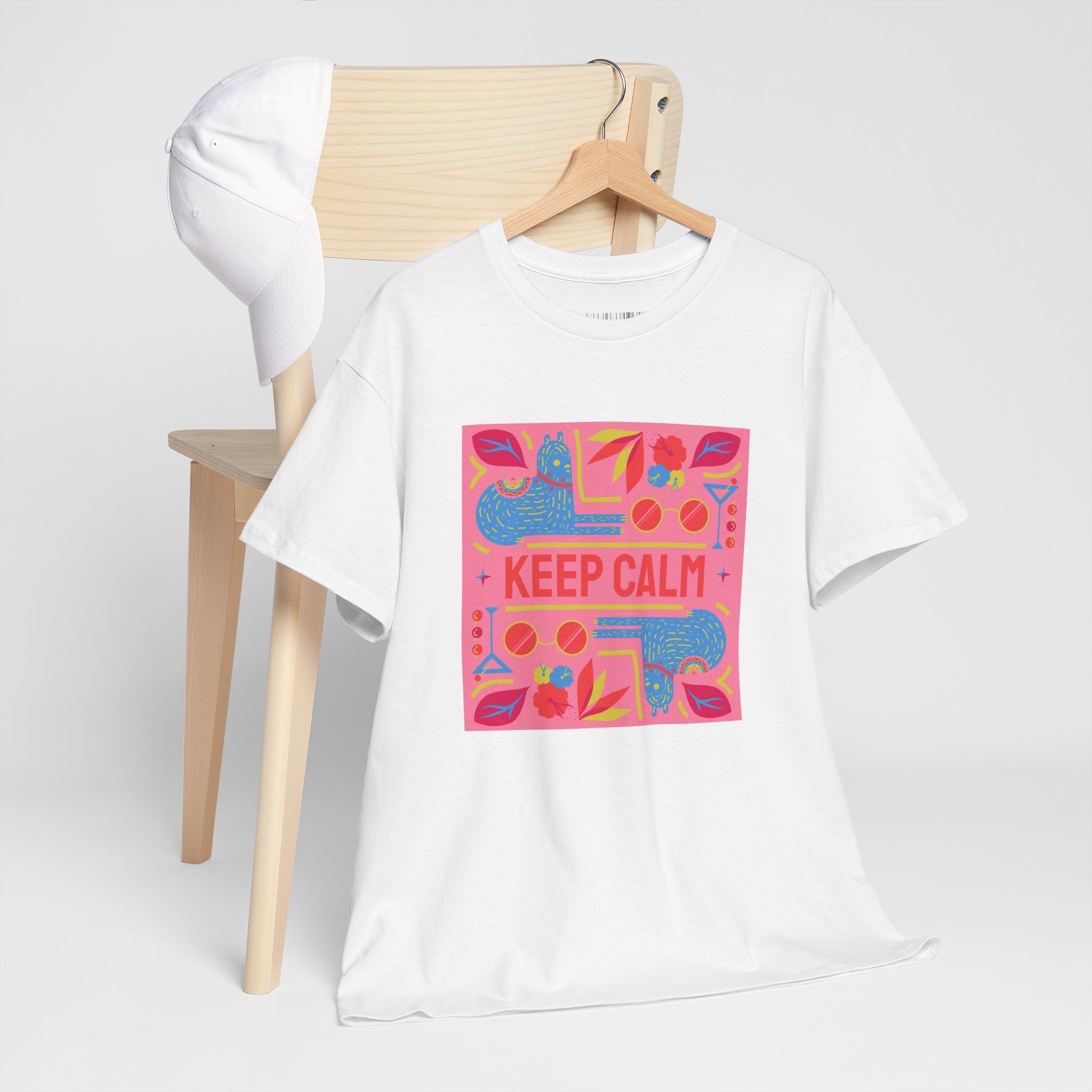 Keep Calm Floral T‑Shirt — Colorful Retro Flower Graphic Tee