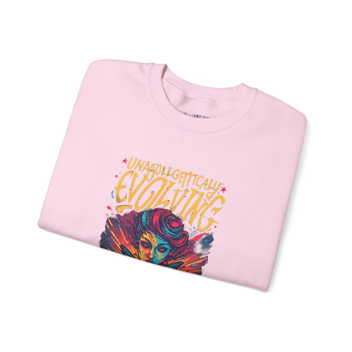 Evolving Butterfly Crewneck Sweatshirt — "Unafraid, Authentically Evolving" Inspirational Pullover