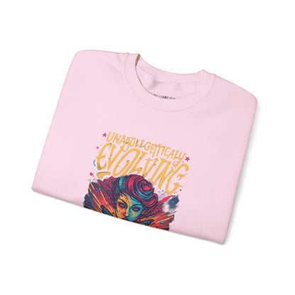 Evolving Butterfly Crewneck Sweatshirt — "Unafraid, Authentically Evolving" Inspirational Pullover